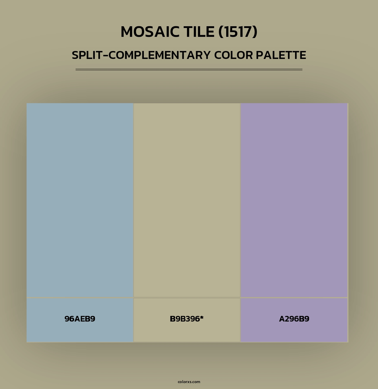 Mosaic Tile (1517) - Split-Complementary Color Palette