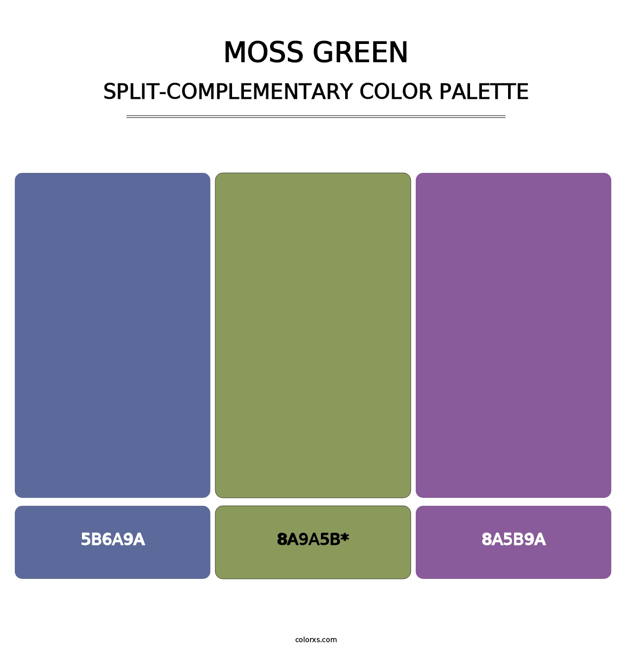 Moss Green - Split-Complementary Color Palette