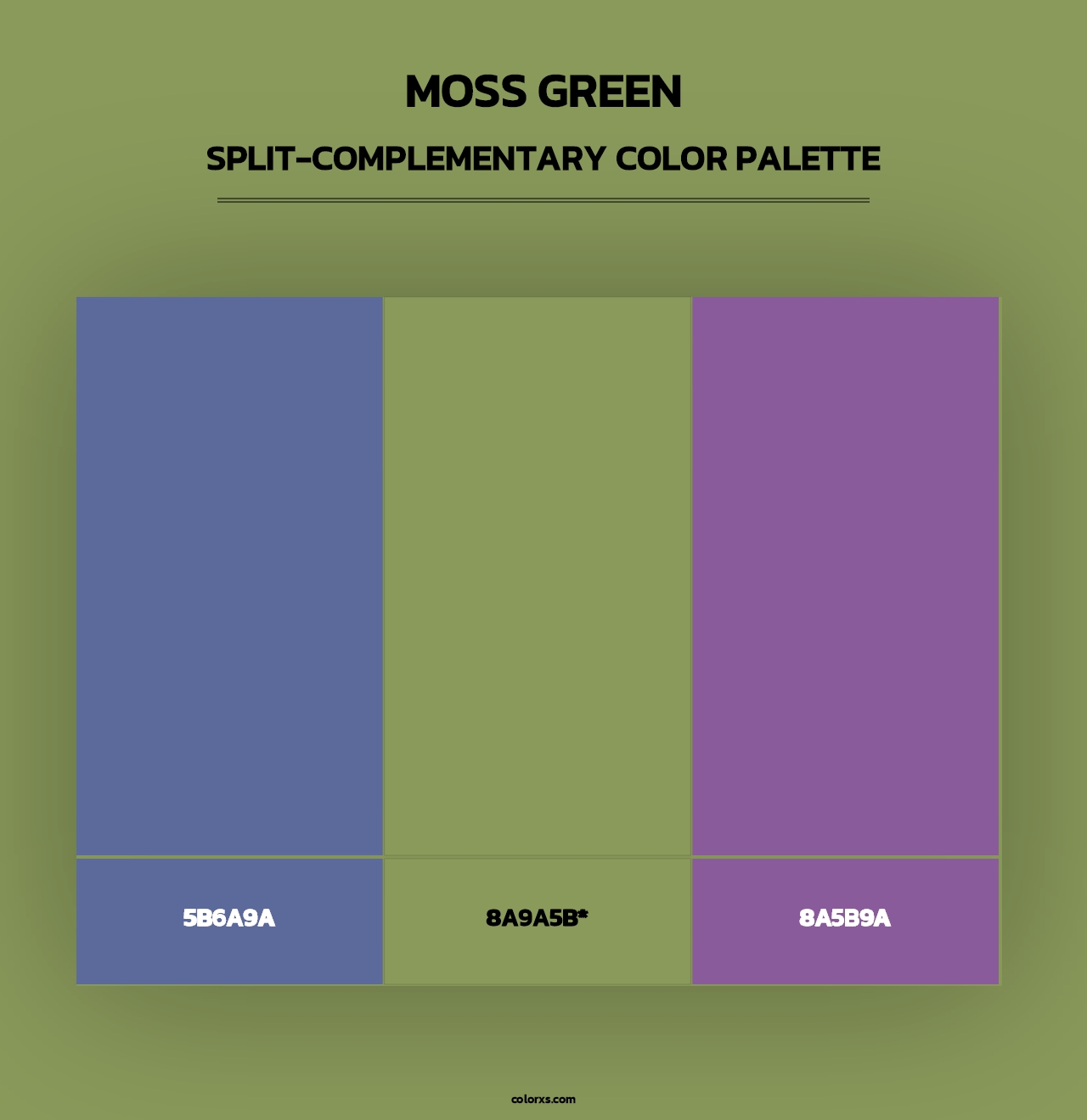 Moss Green - Split-Complementary Color Palette