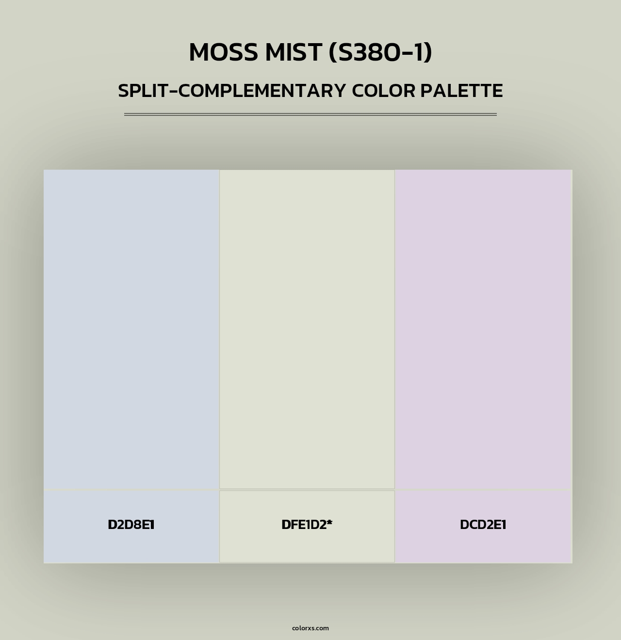 Moss Mist (S380-1) - Split-Complementary Color Palette