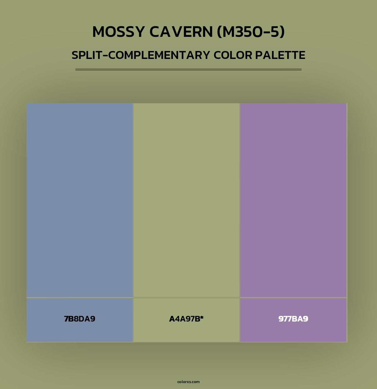 Mossy Cavern (M350-5) - Split-Complementary Color Palette