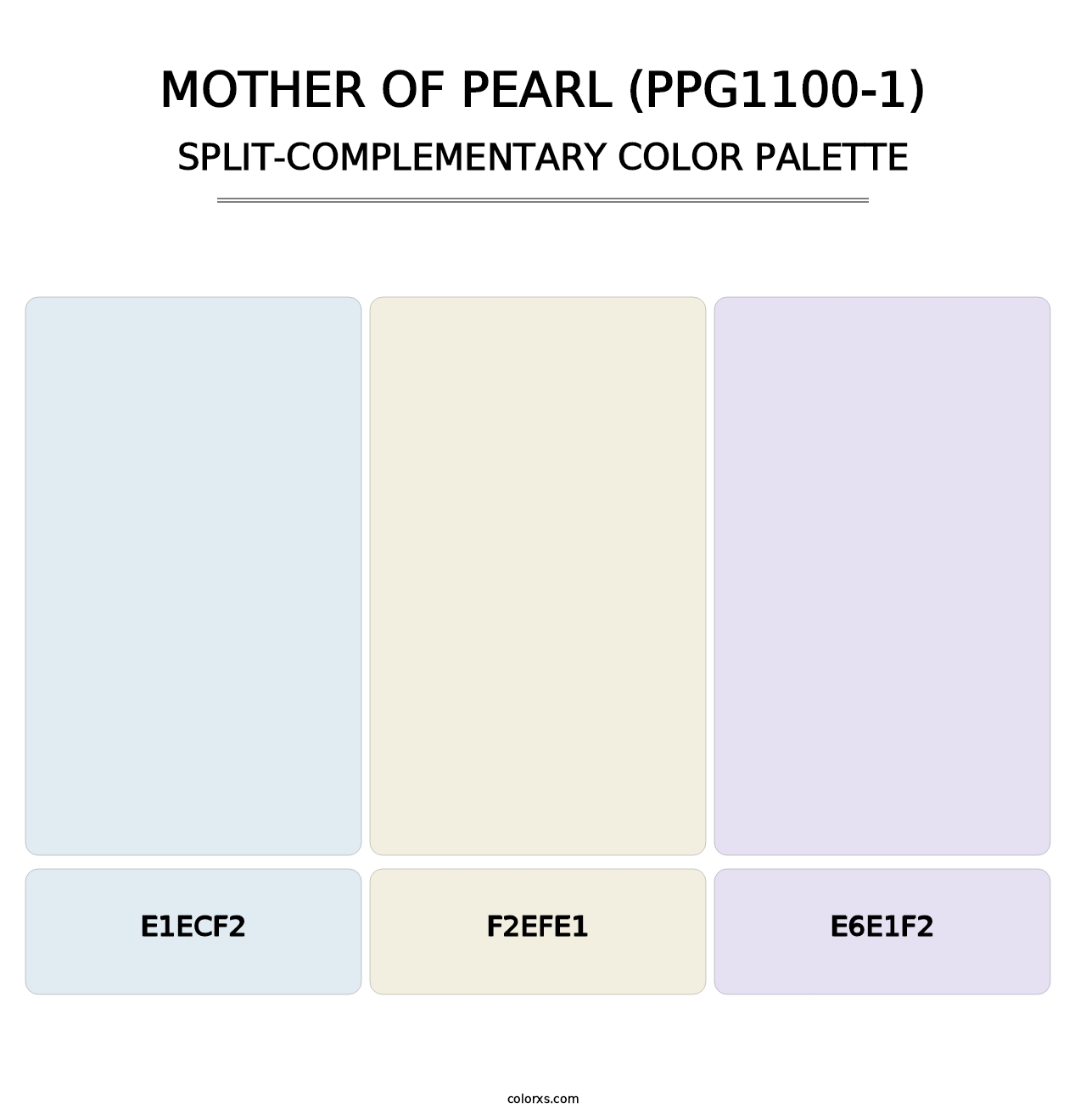 Mother Of Pearl (PPG1100-1) - Split-Complementary Color Palette