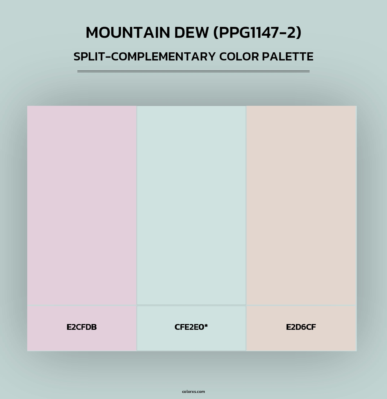 Mountain Dew (PPG1147-2) - Split-Complementary Color Palette