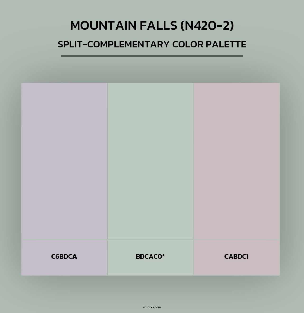 Mountain Falls (N420-2) - Split-Complementary Color Palette