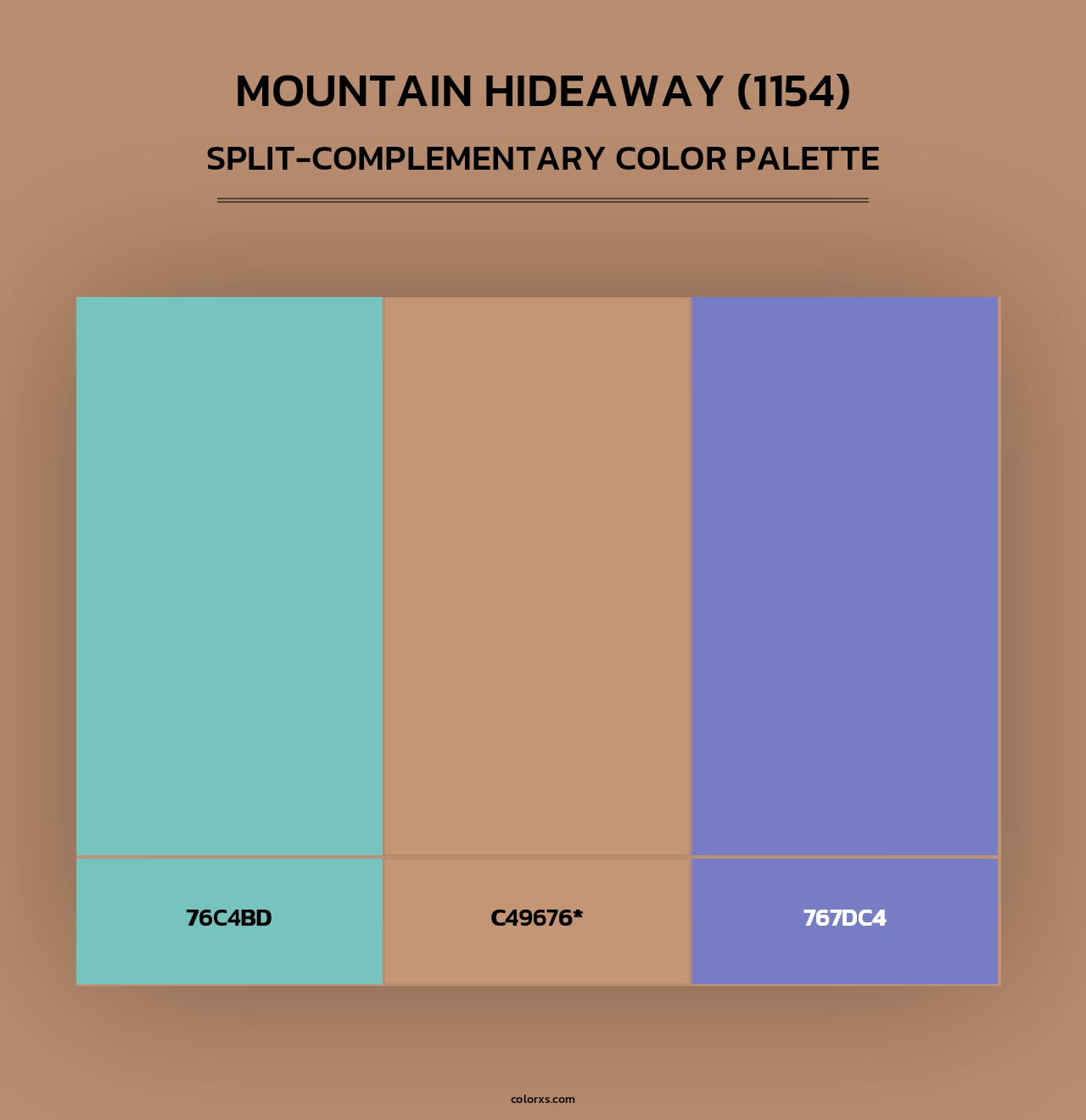 Mountain Hideaway (1154) - Split-Complementary Color Palette