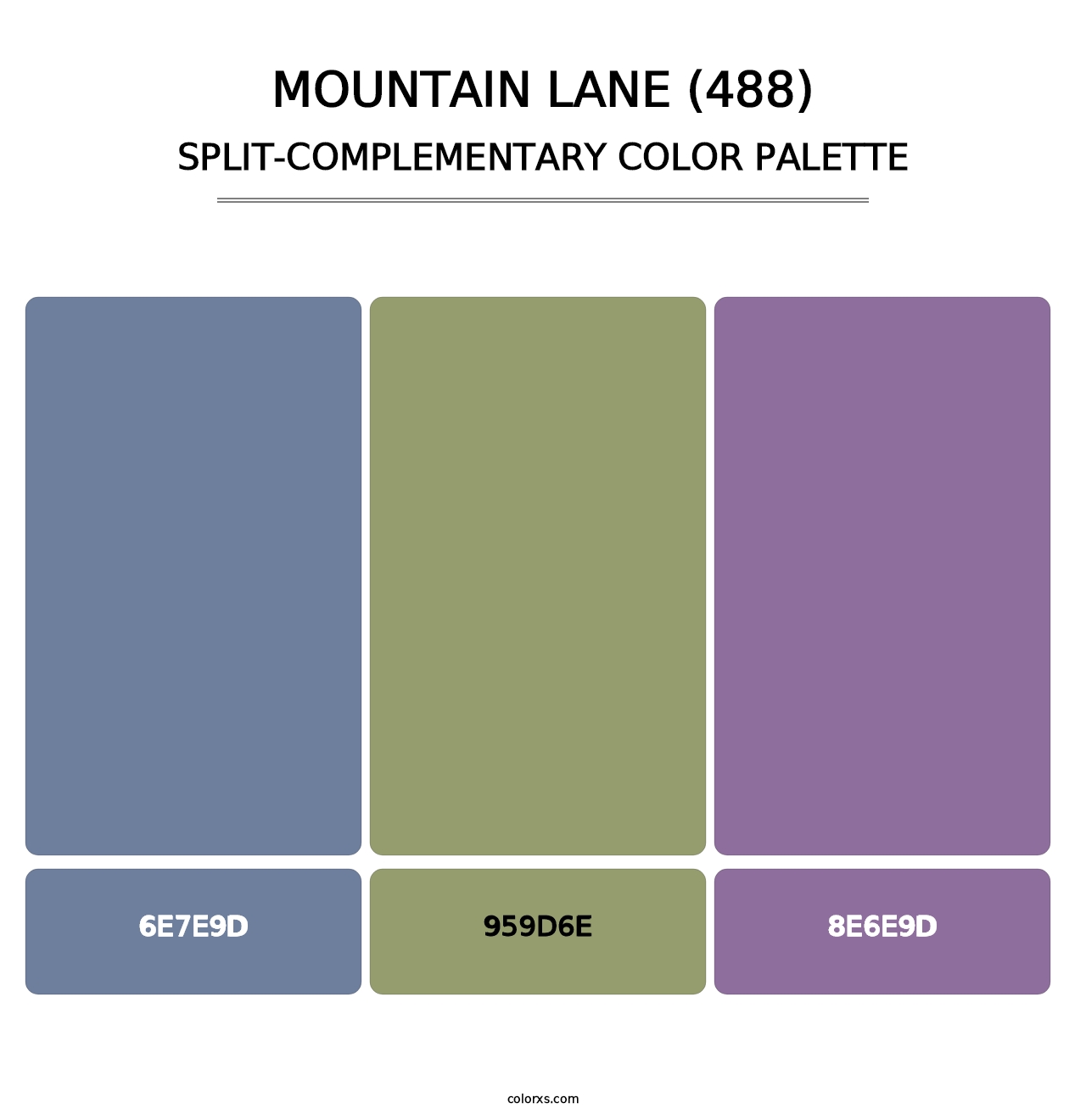 Mountain Lane (488) - Split-Complementary Color Palette