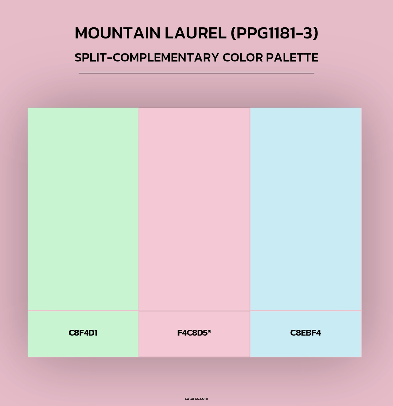 Mountain Laurel (PPG1181-3) - Split-Complementary Color Palette