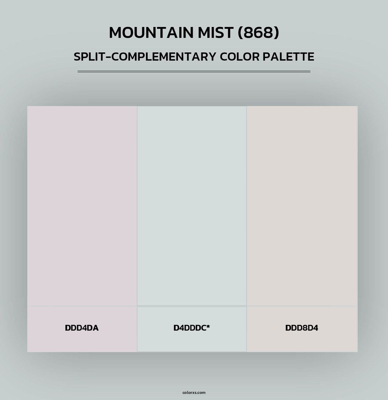 Mountain Mist (868) - Split-Complementary Color Palette