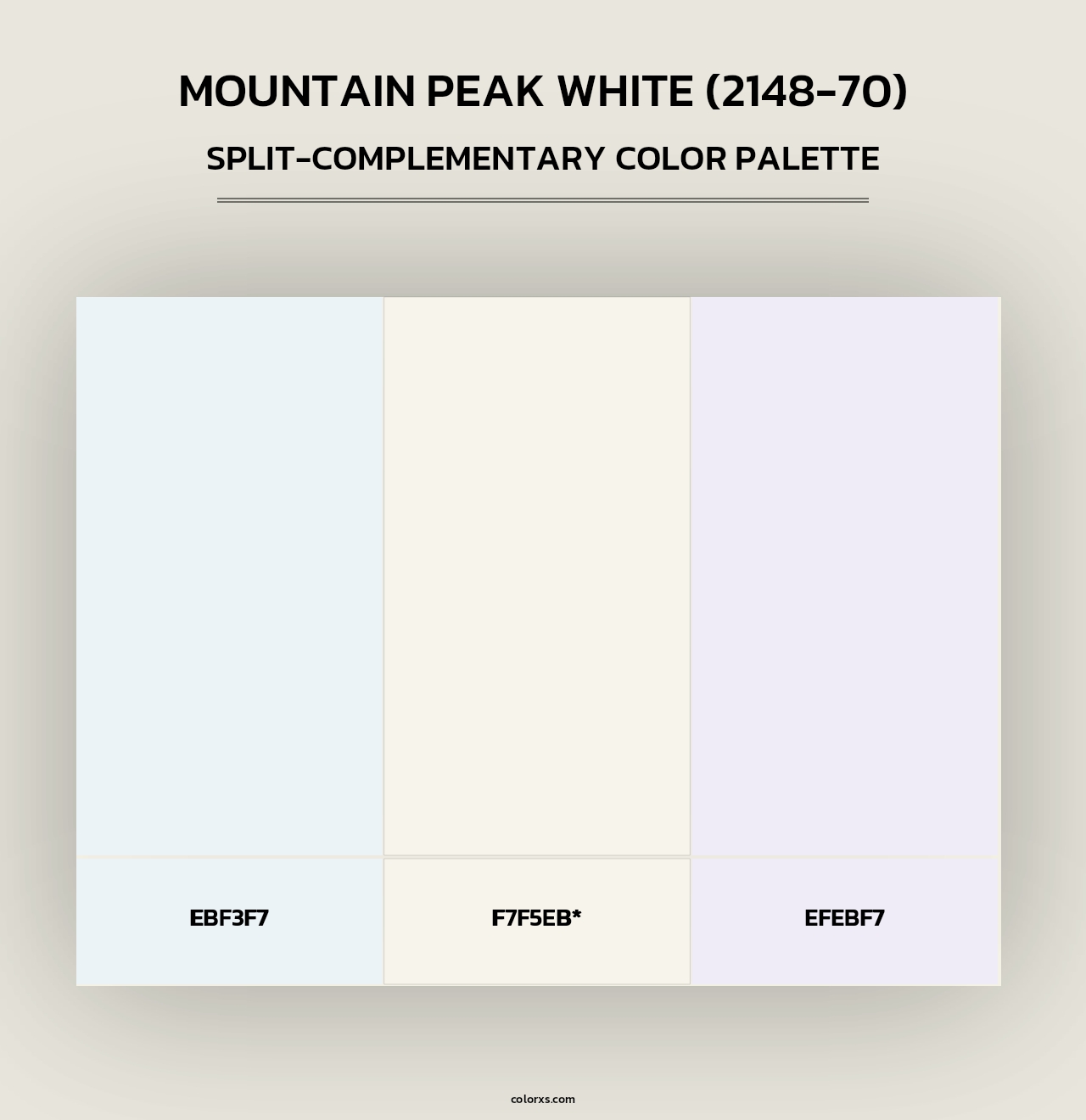 Mountain Peak White (2148-70) - Split-Complementary Color Palette