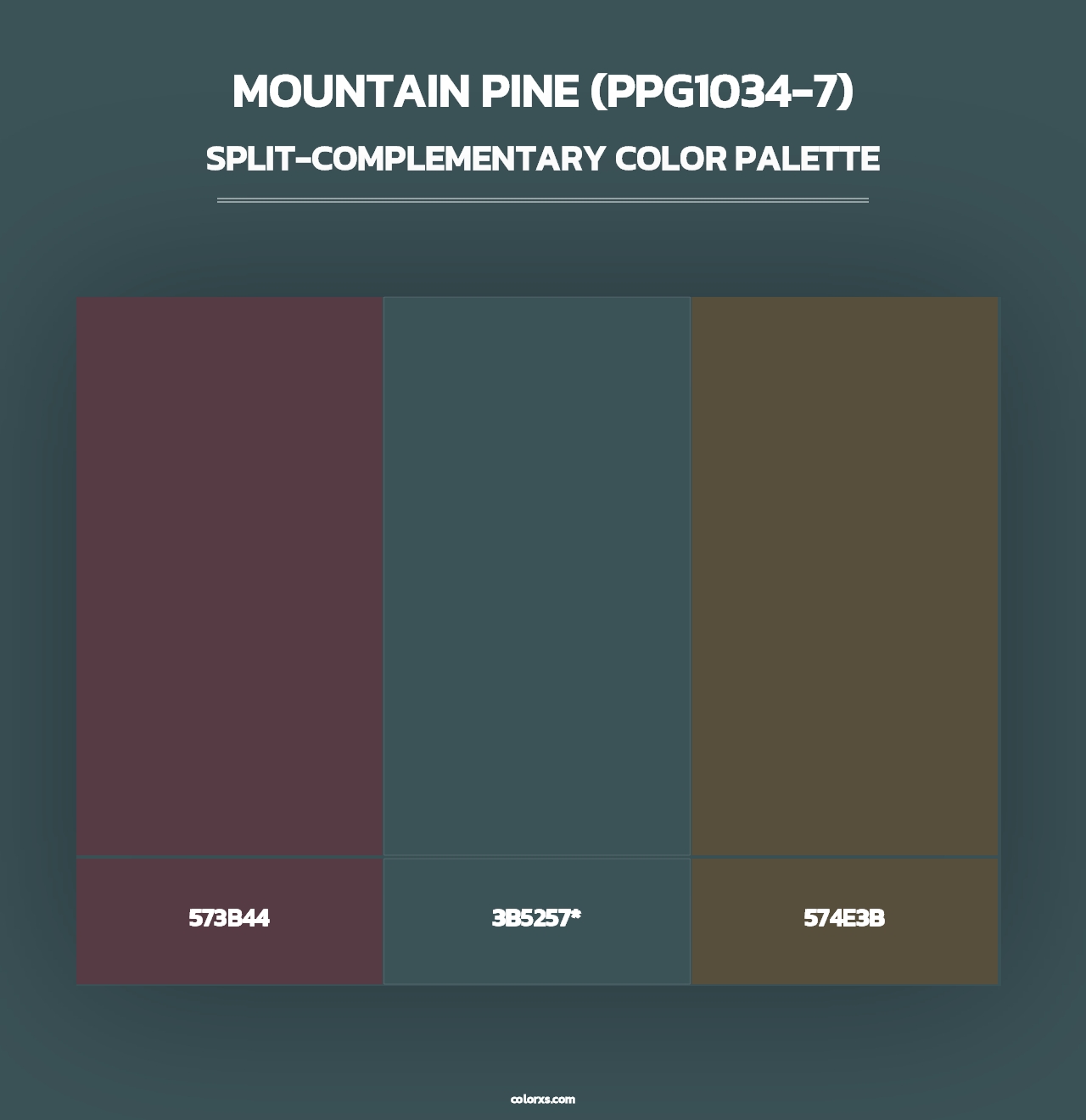 Mountain Pine (PPG1034-7) - Split-Complementary Color Palette