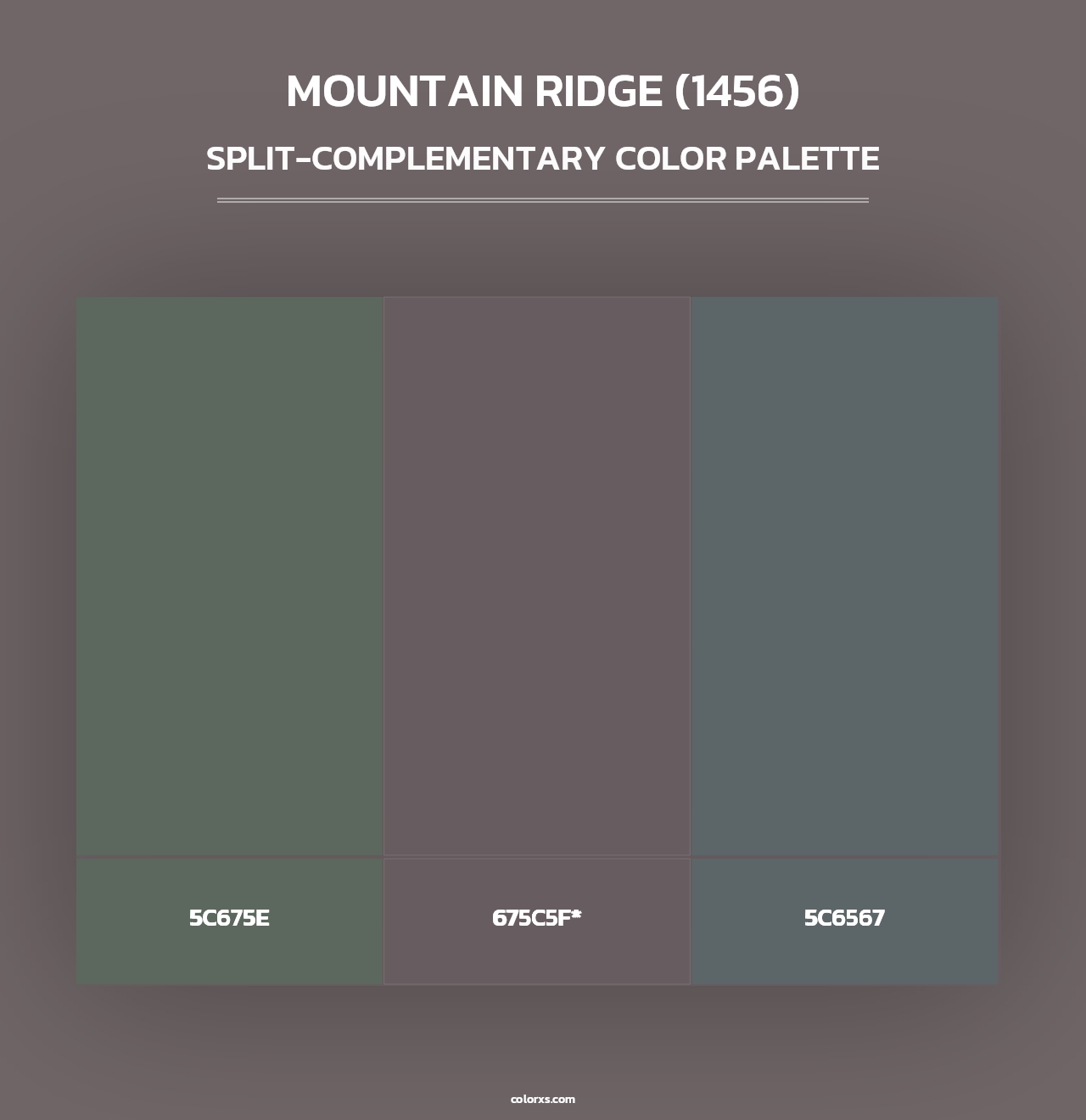 Mountain Ridge (1456) - Split-Complementary Color Palette