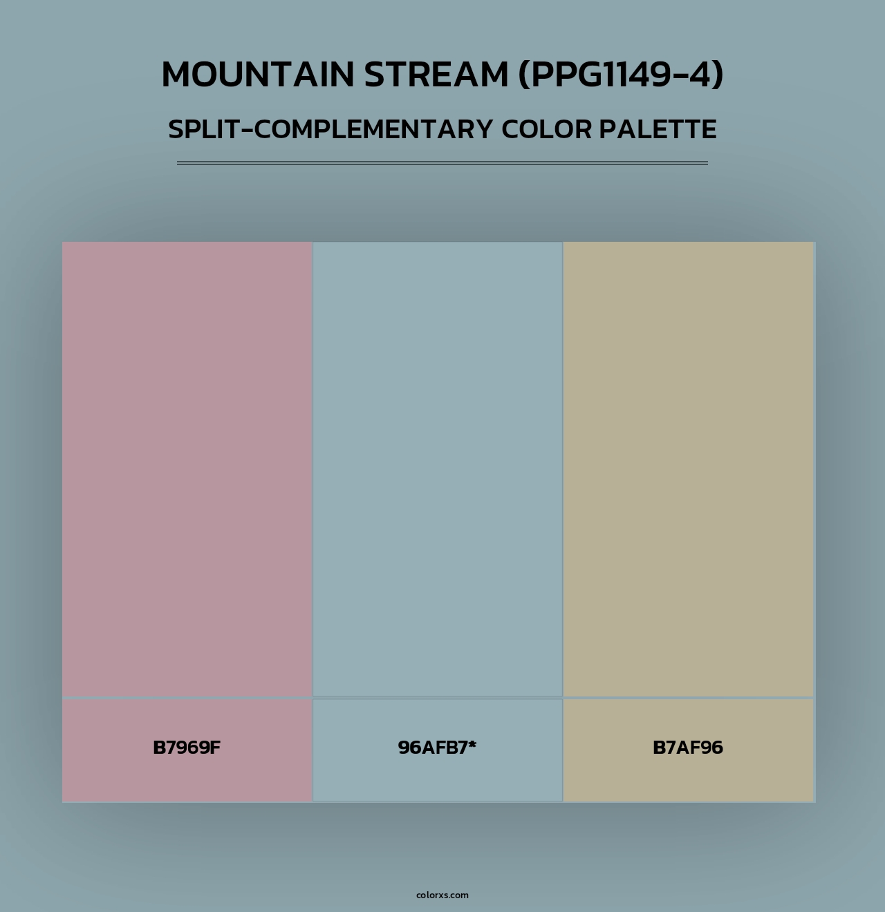 Mountain Stream (PPG1149-4) - Split-Complementary Color Palette