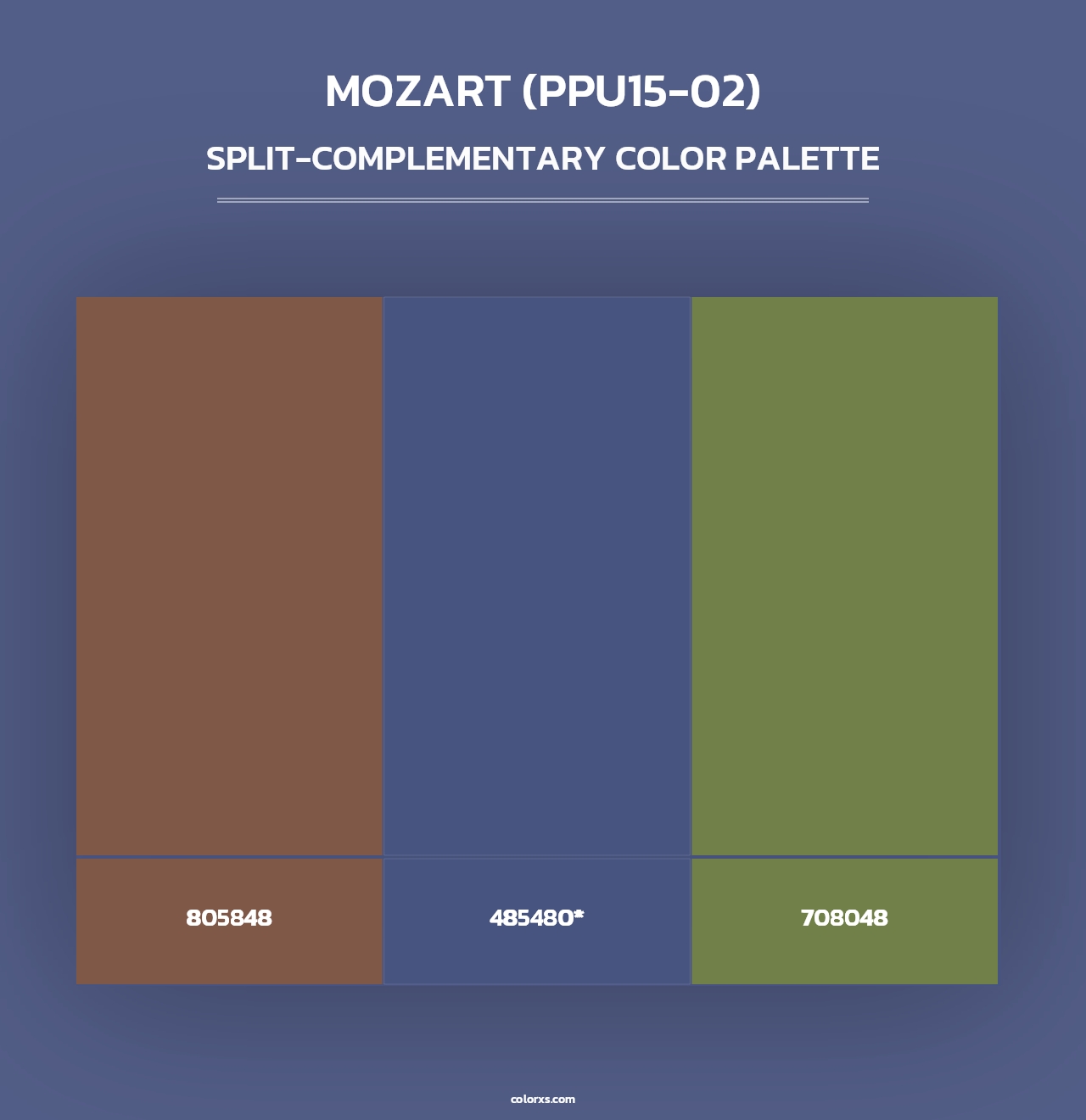 Mozart (PPU15-02) - Split-Complementary Color Palette