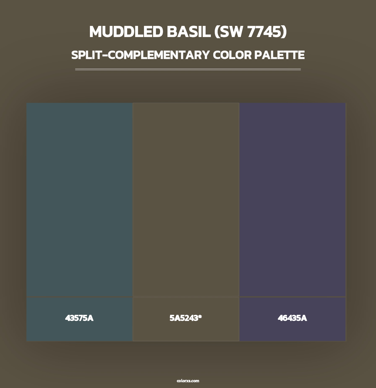 Muddled Basil (SW 7745) - Split-Complementary Color Palette