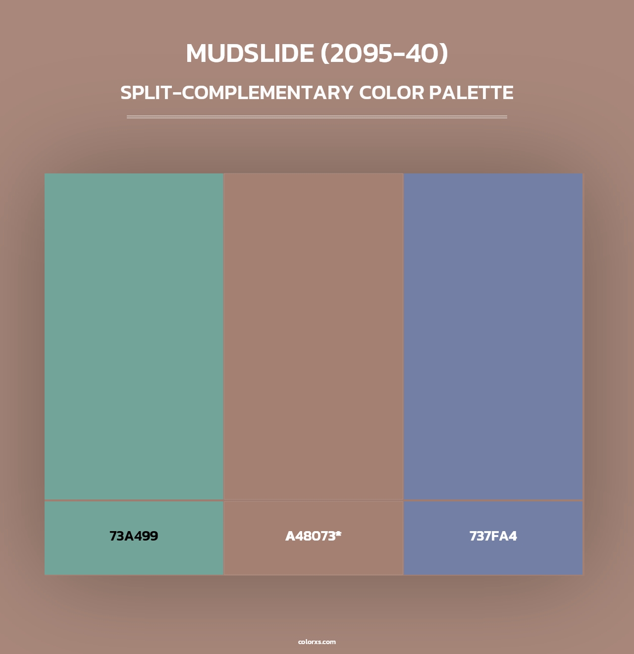 Mudslide (2095-40) - Split-Complementary Color Palette