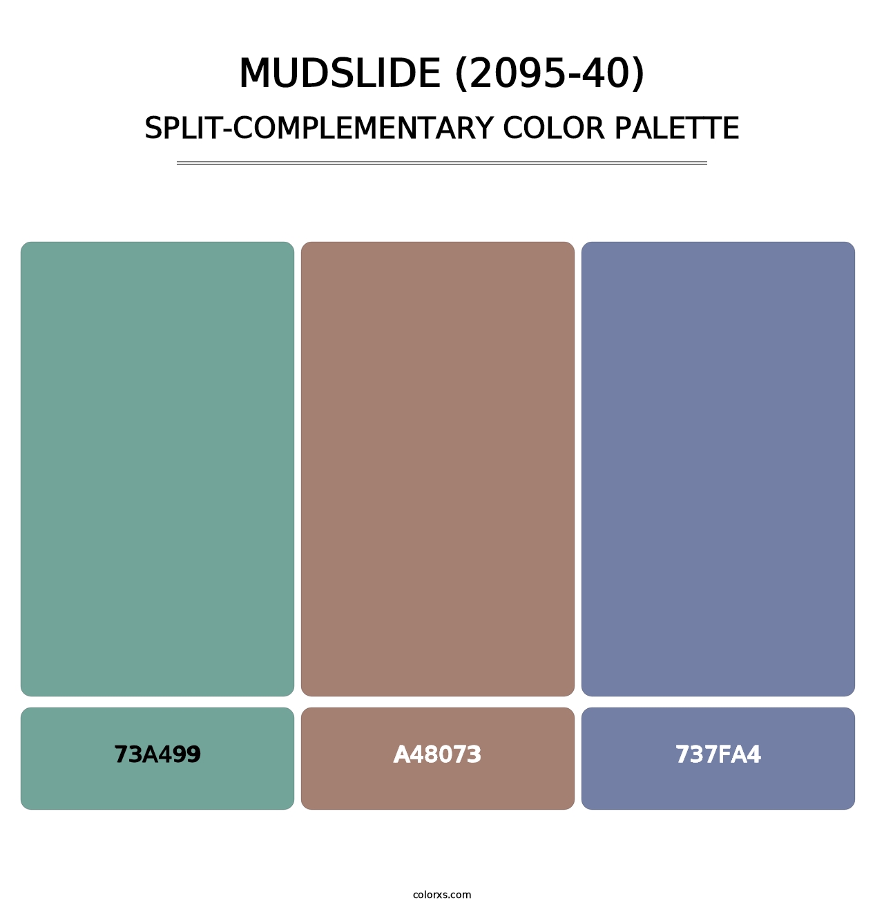 Mudslide (2095-40) - Split-Complementary Color Palette