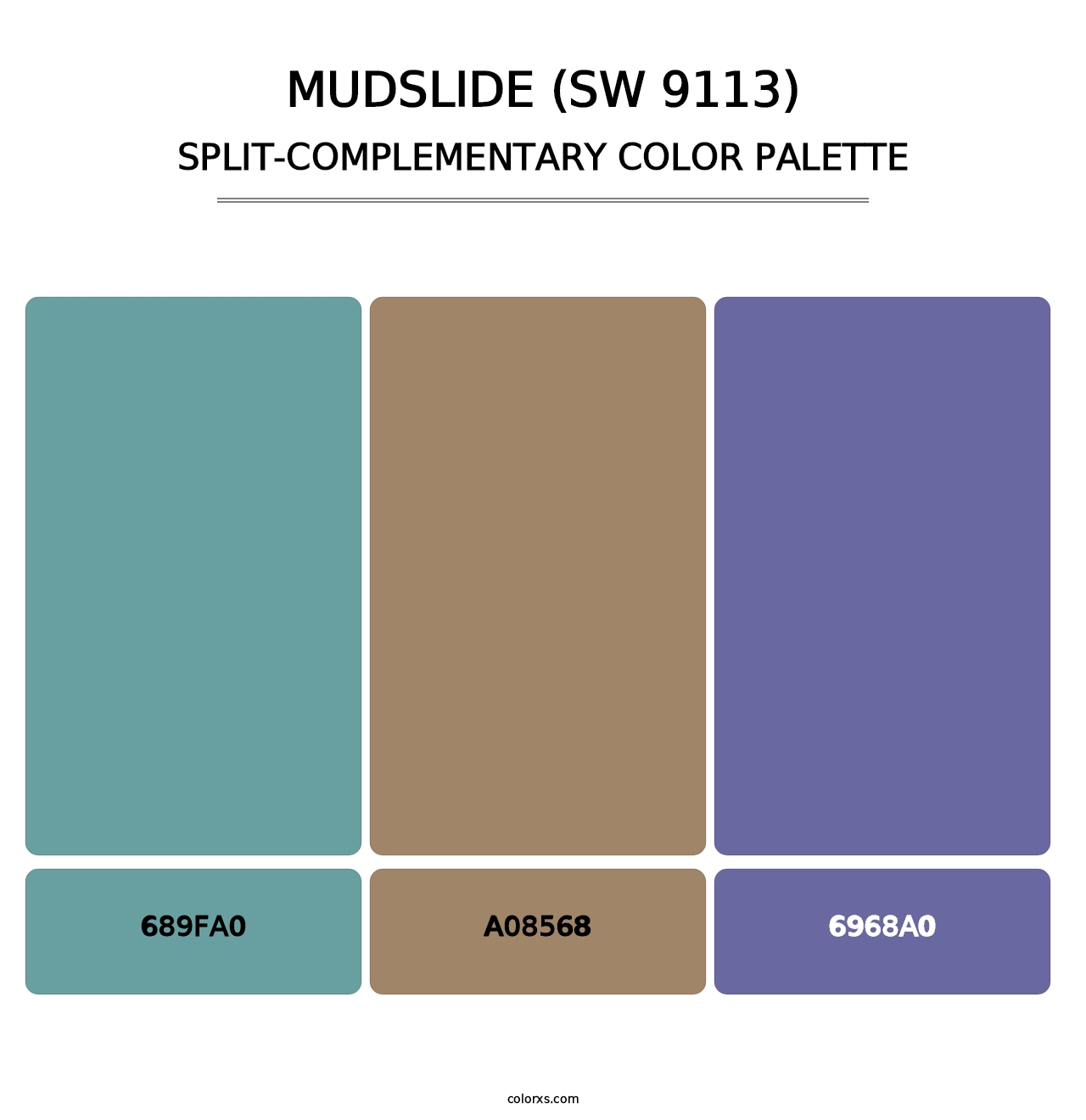 Mudslide (SW 9113) - Split-Complementary Color Palette