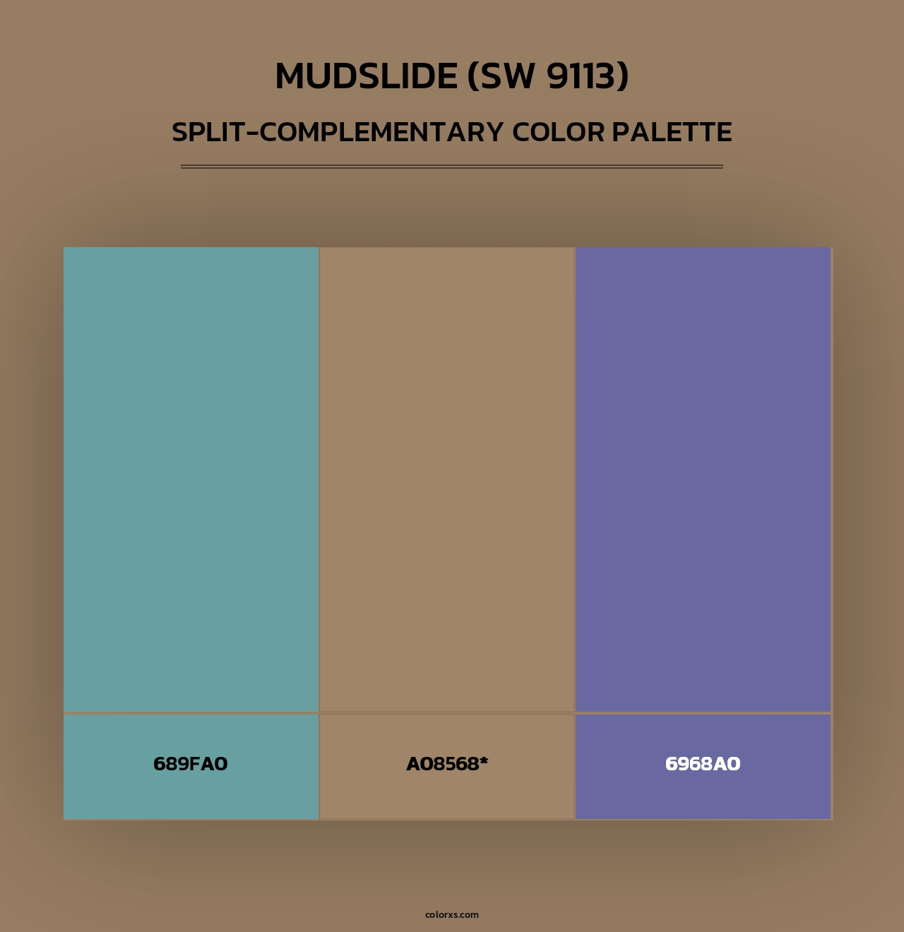 Mudslide (SW 9113) - Split-Complementary Color Palette