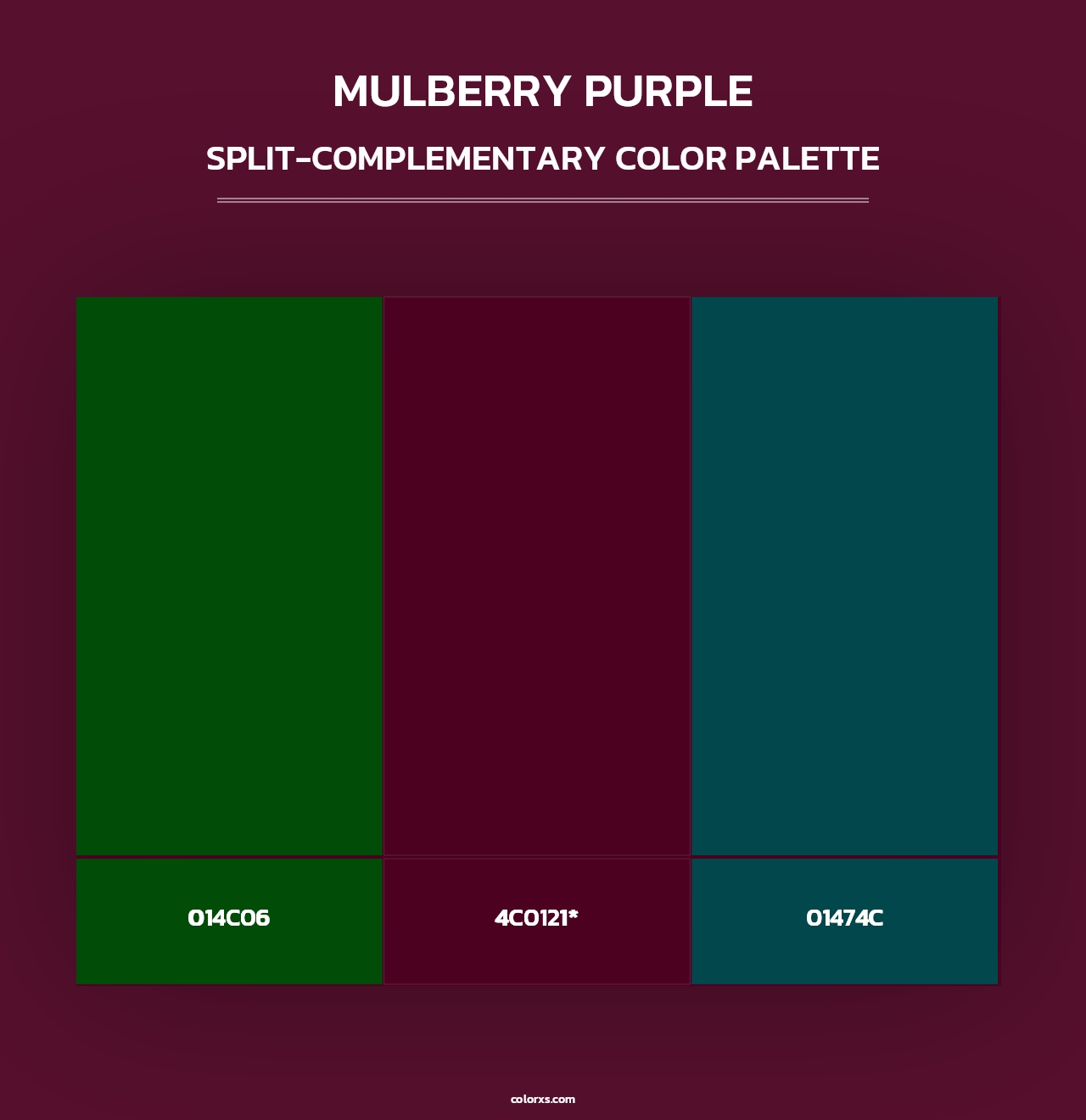 Mulberry Purple - Split-Complementary Color Palette