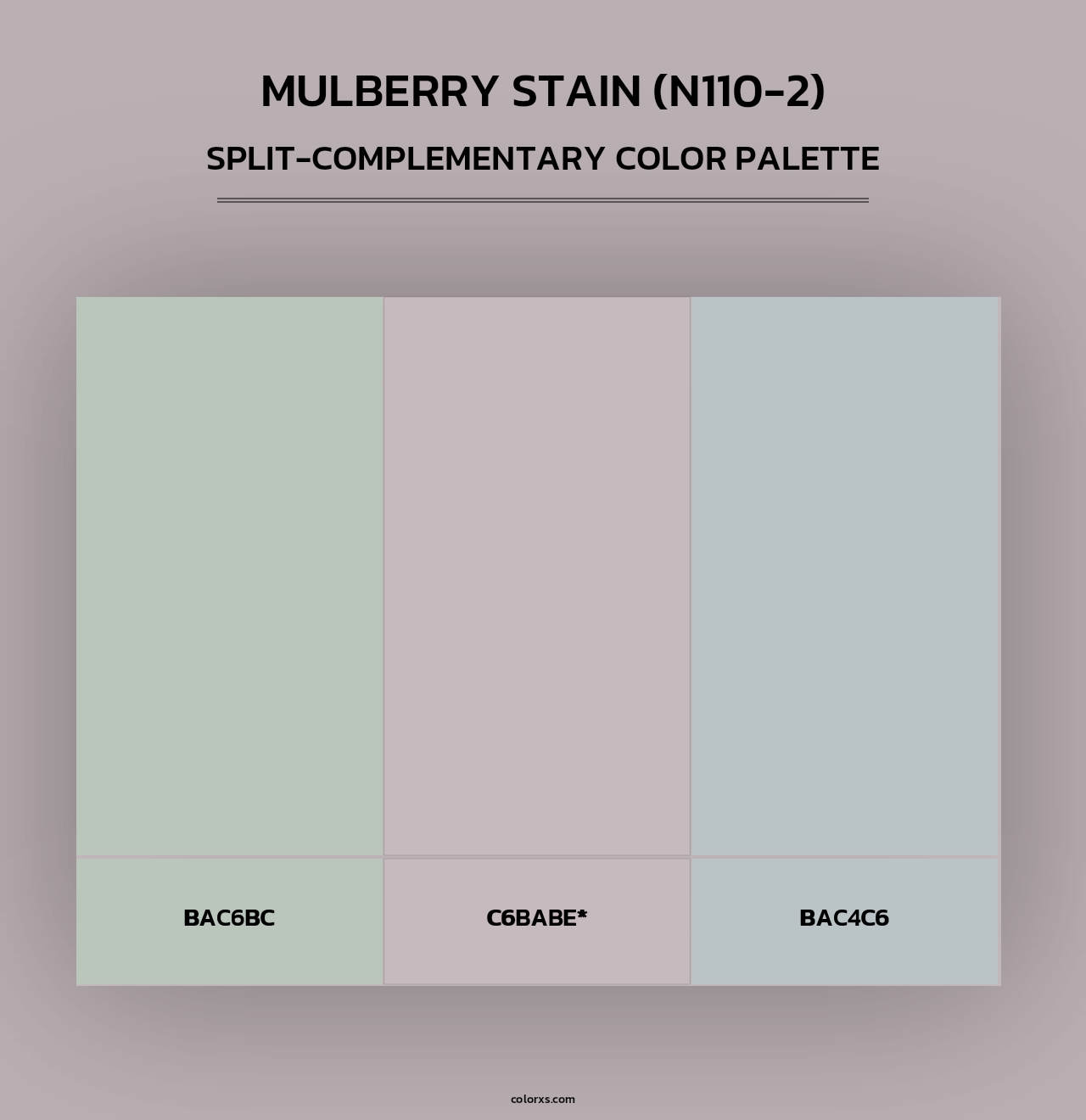 Mulberry Stain (N110-2) - Split-Complementary Color Palette