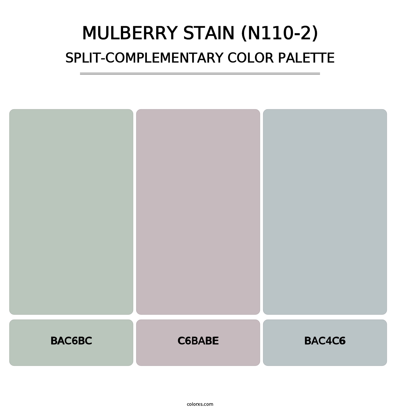 Mulberry Stain (N110-2) - Split-Complementary Color Palette