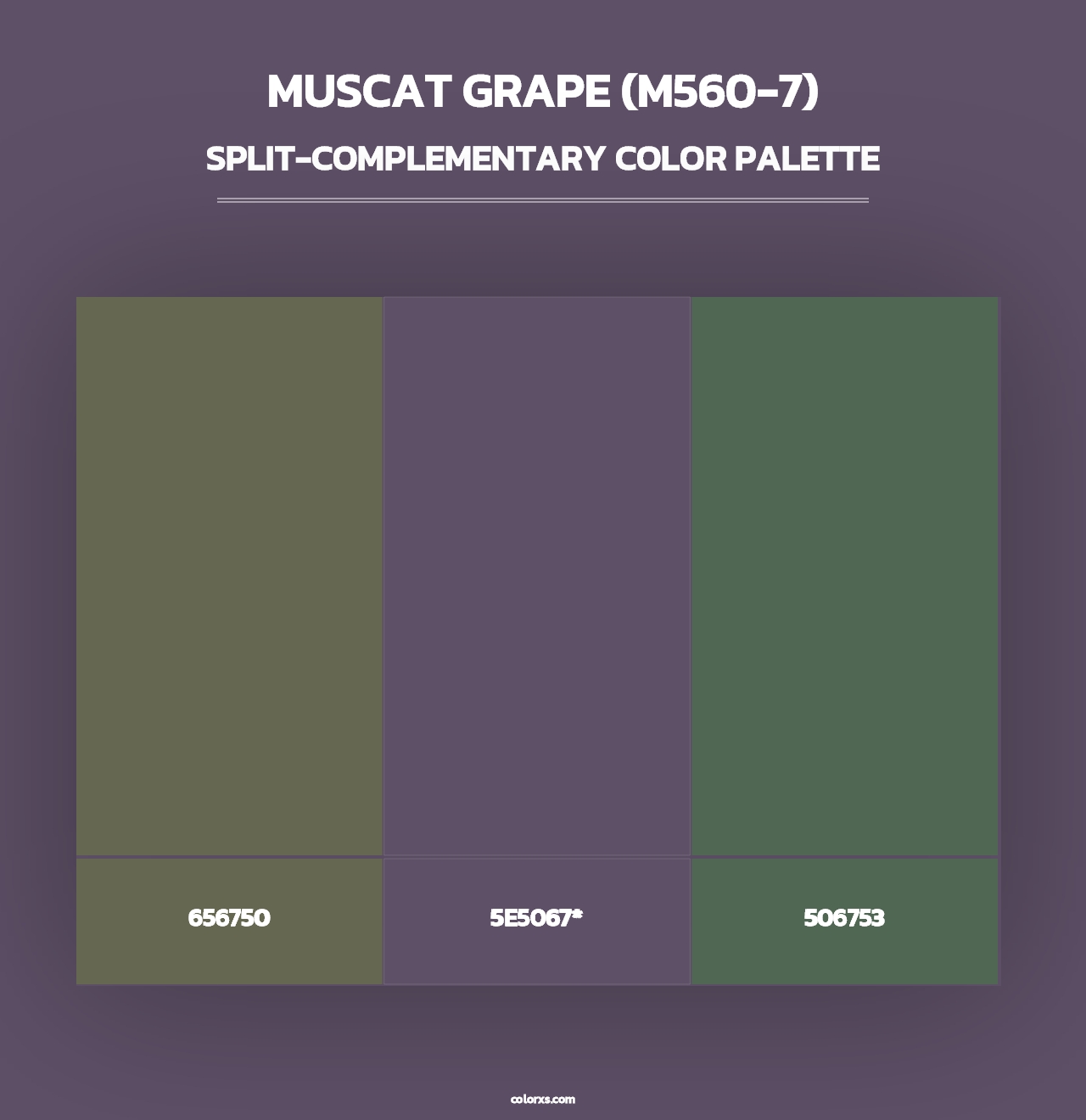 Muscat Grape (M560-7) - Split-Complementary Color Palette