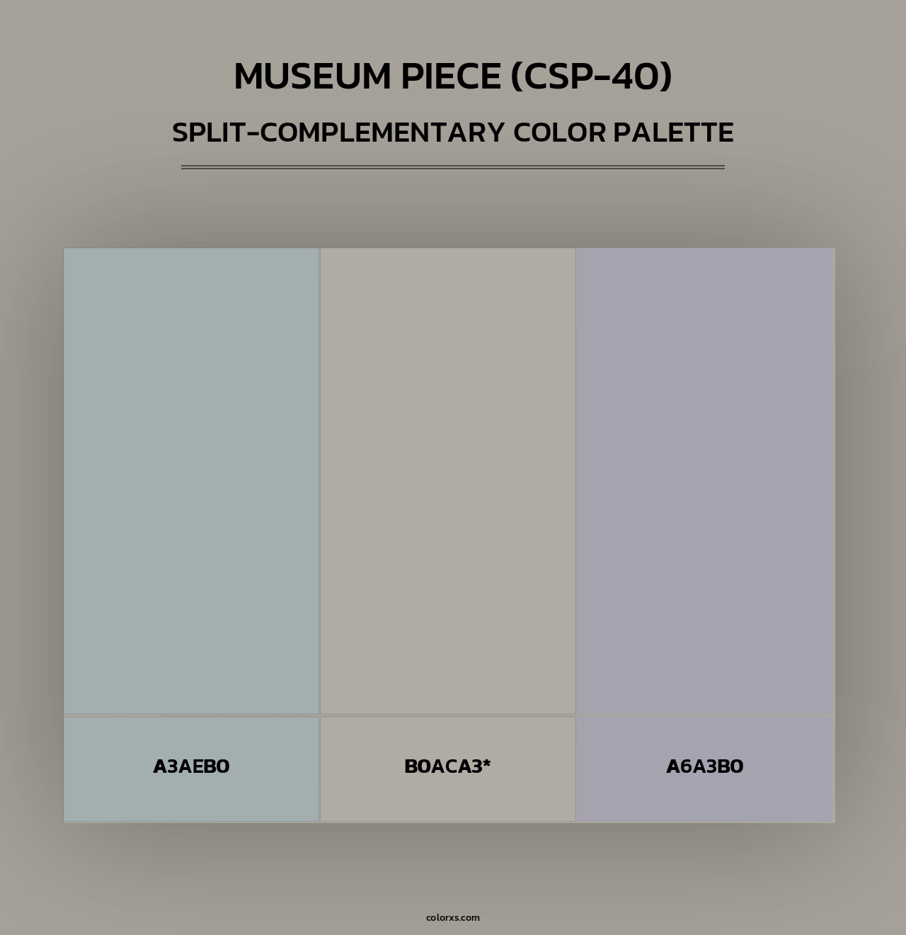 Museum Piece (CSP-40) - Split-Complementary Color Palette