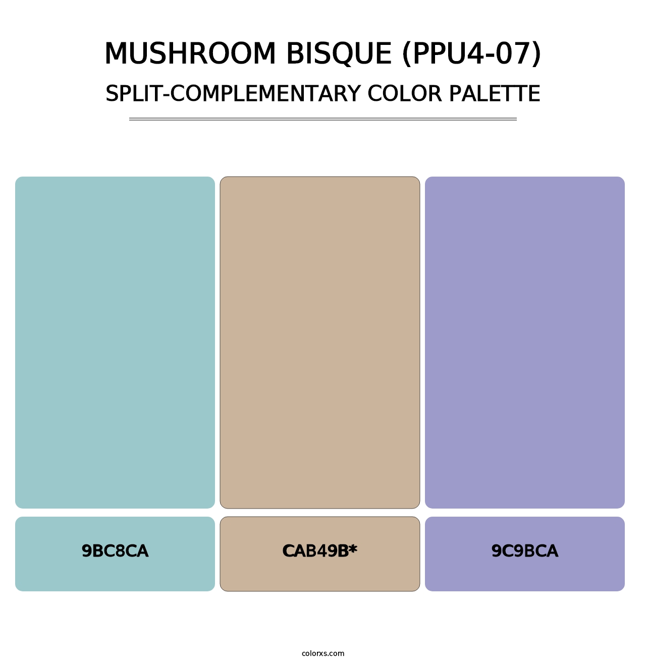 Mushroom Bisque (PPU4-07) - Split-Complementary Color Palette