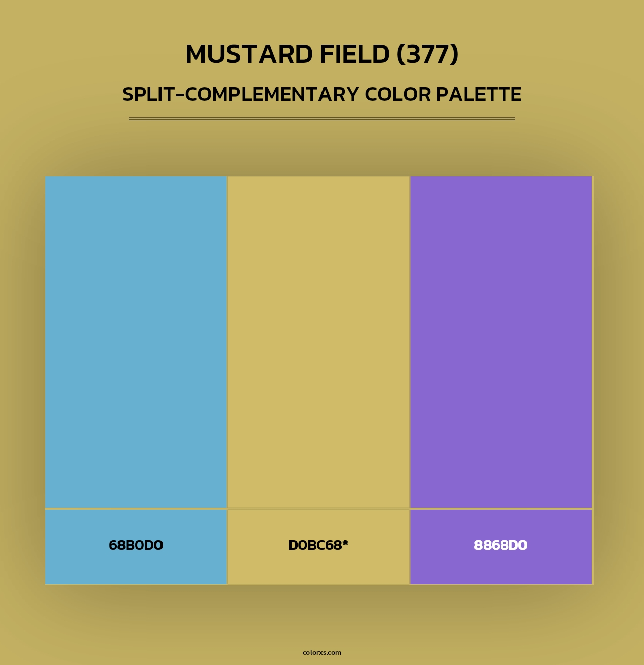 Mustard Field (377) - Split-Complementary Color Palette