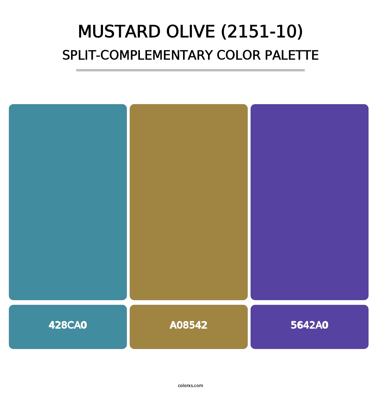 Mustard Olive (2151-10) - Split-Complementary Color Palette