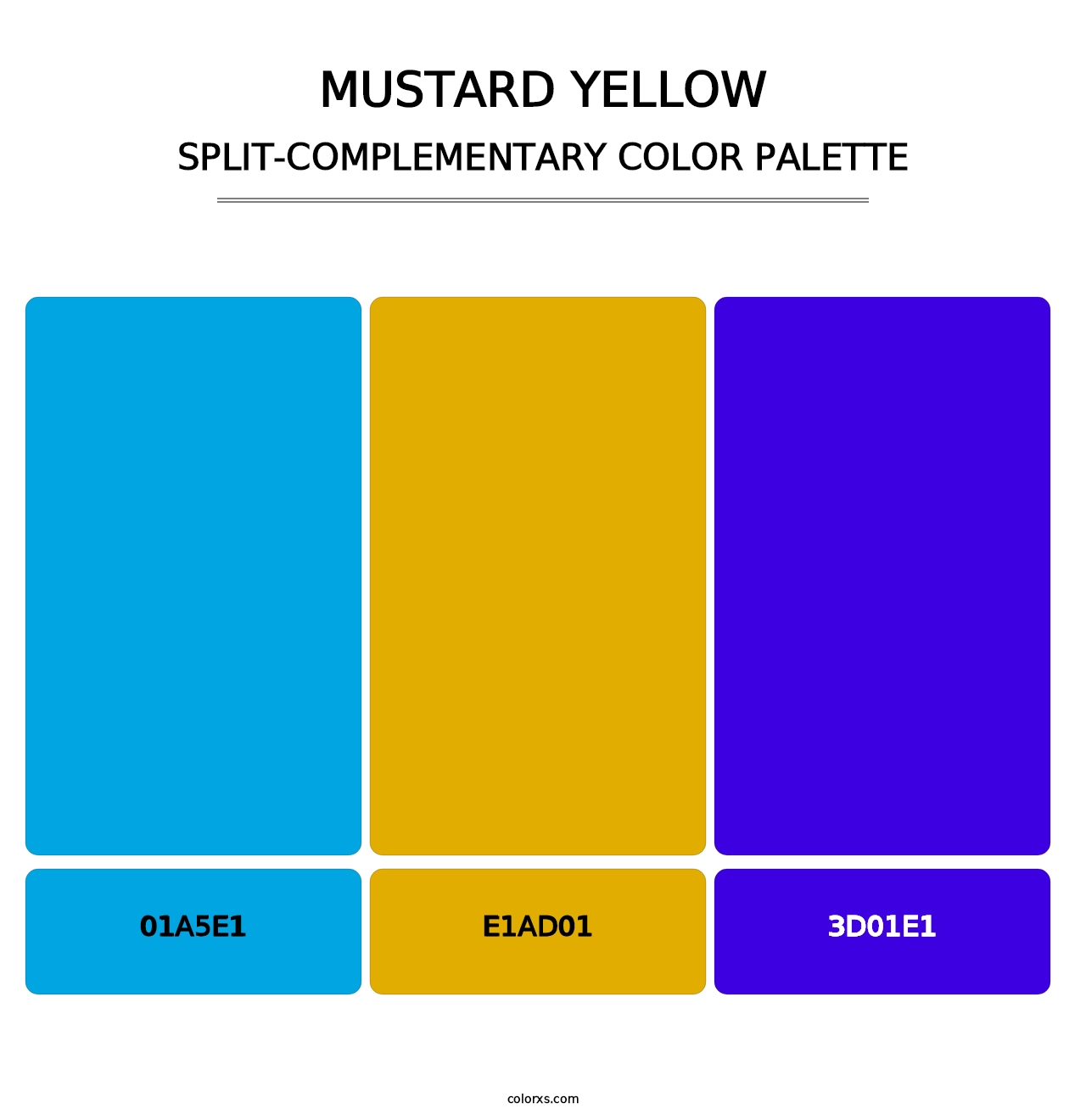 Mustard Yellow - Split-Complementary Color Palette
