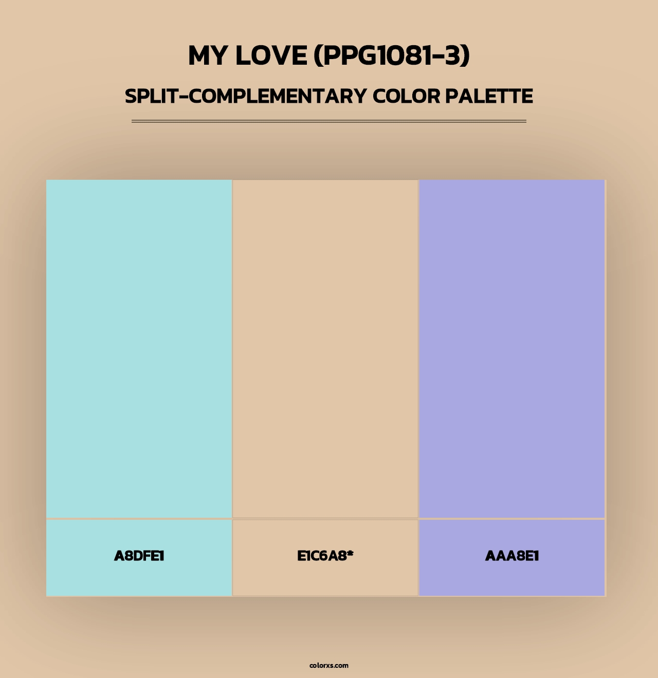 My Love (PPG1081-3) - Split-Complementary Color Palette