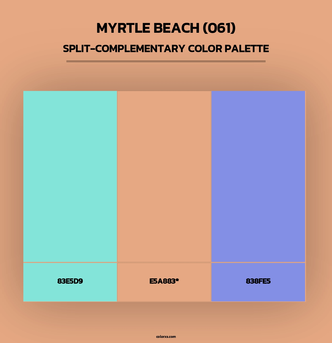 Myrtle Beach (061) - Split-Complementary Color Palette