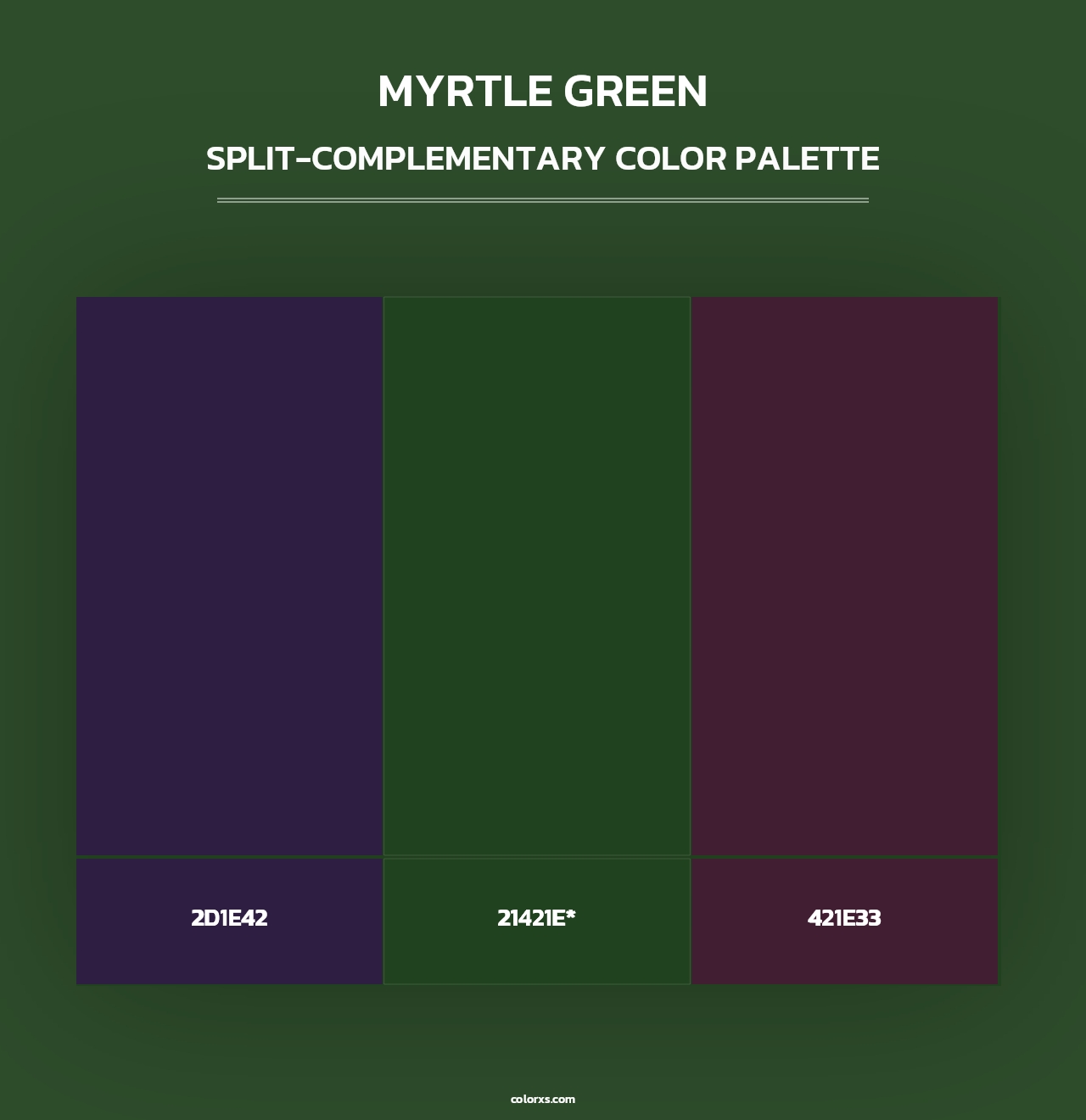 Myrtle Green - Split-Complementary Color Palette