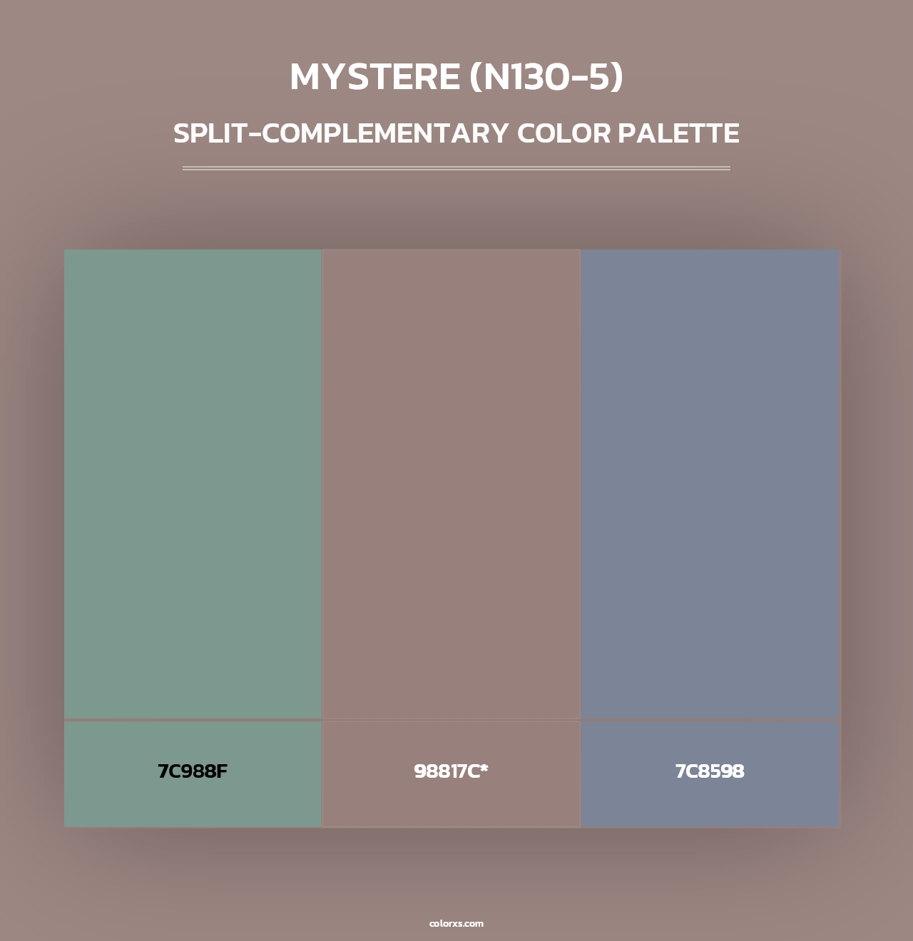 Mystere (N130-5) - Split-Complementary Color Palette