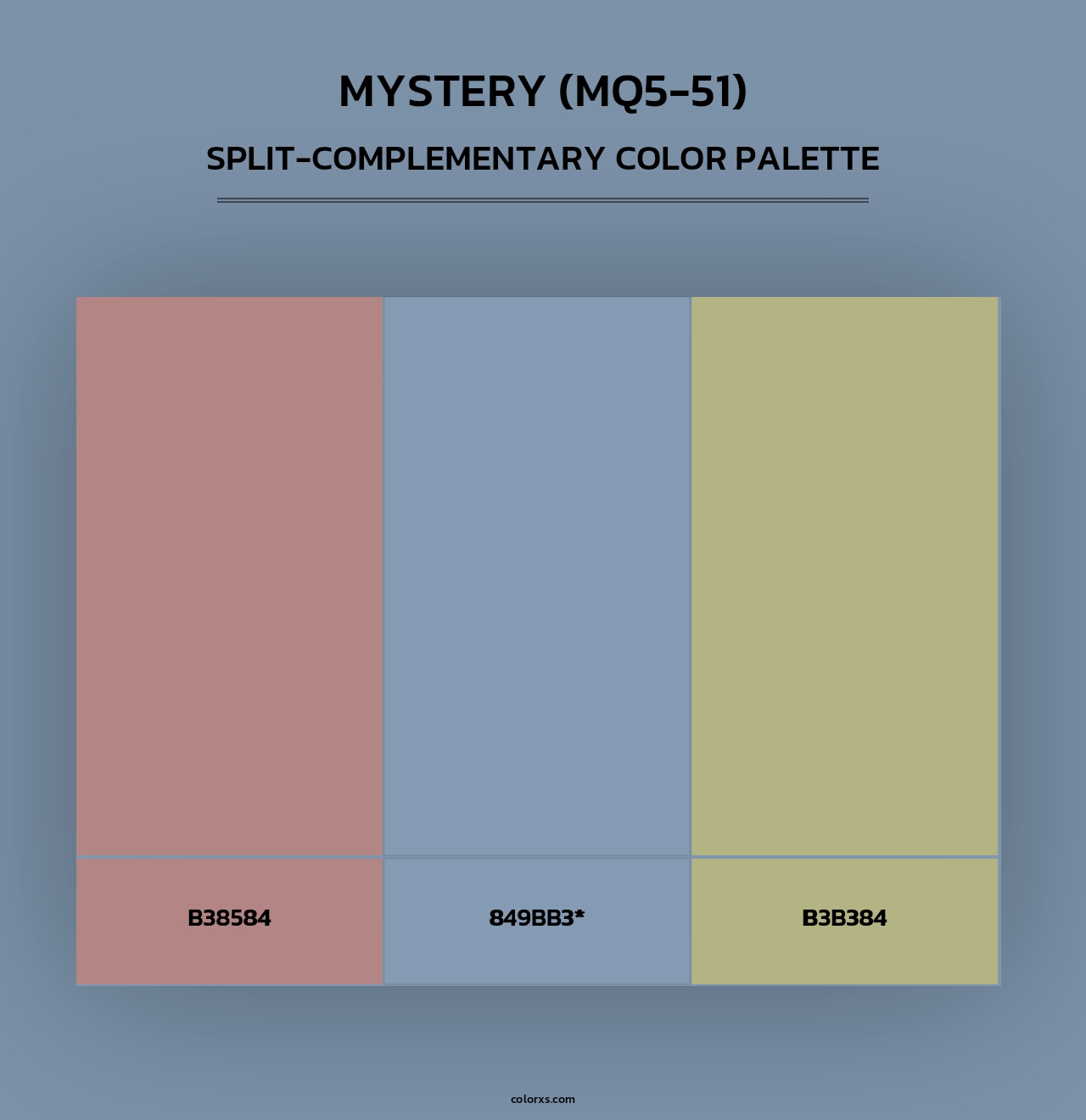 Mystery (MQ5-51) - Split-Complementary Color Palette