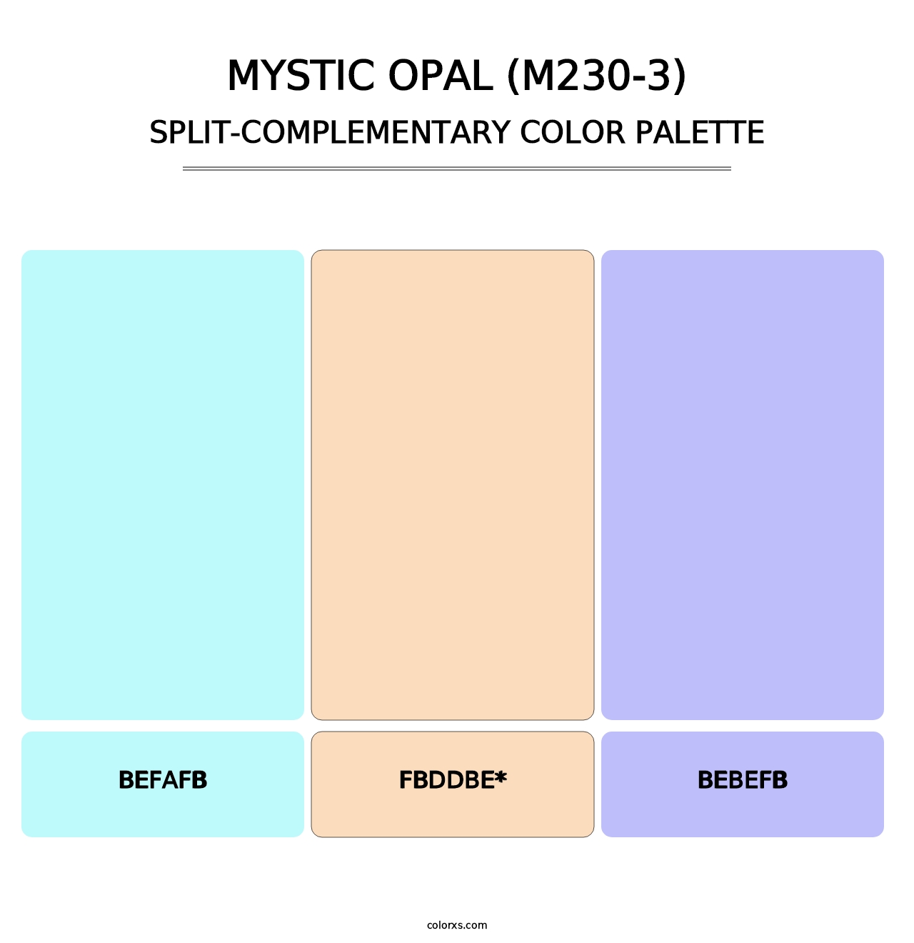 Mystic Opal (M230-3) - Split-Complementary Color Palette