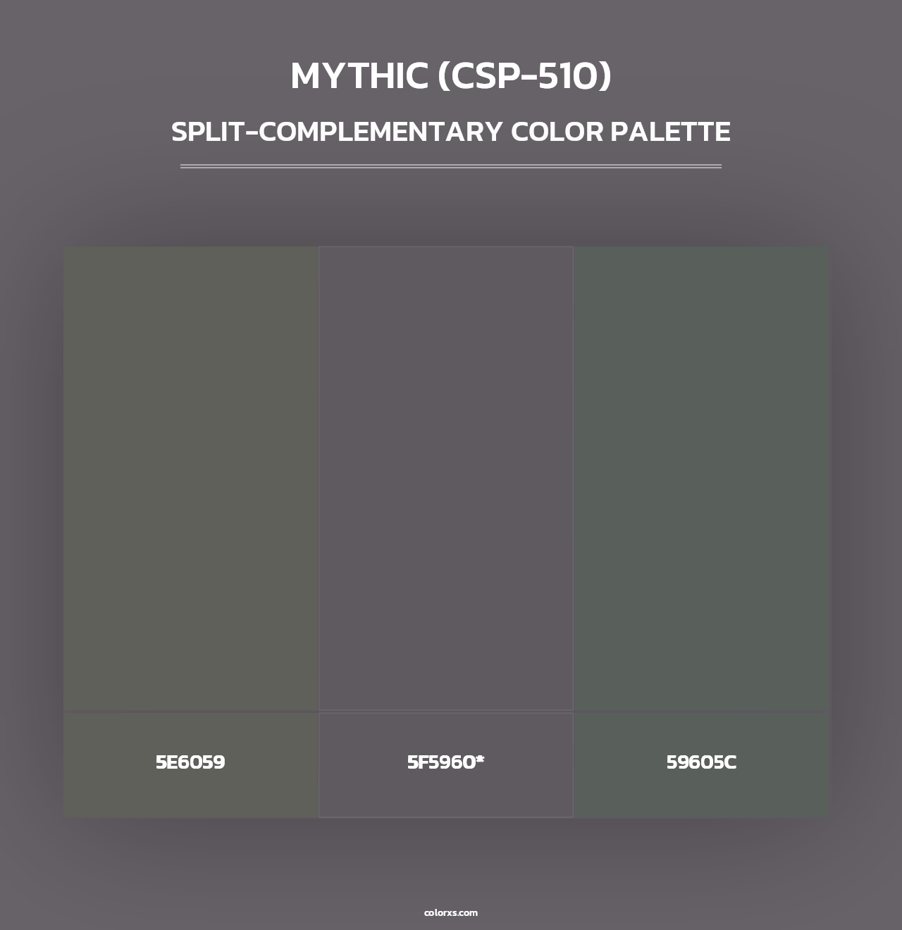 Mythic (CSP-510) - Split-Complementary Color Palette