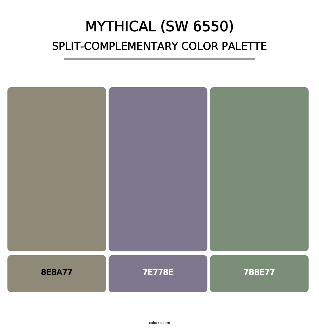 Mythical (SW 6550) - Split-Complementary Color Palette