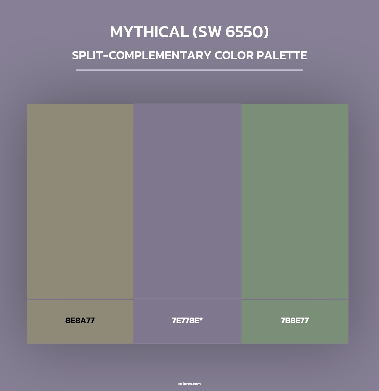 Mythical (SW 6550) - Split-Complementary Color Palette