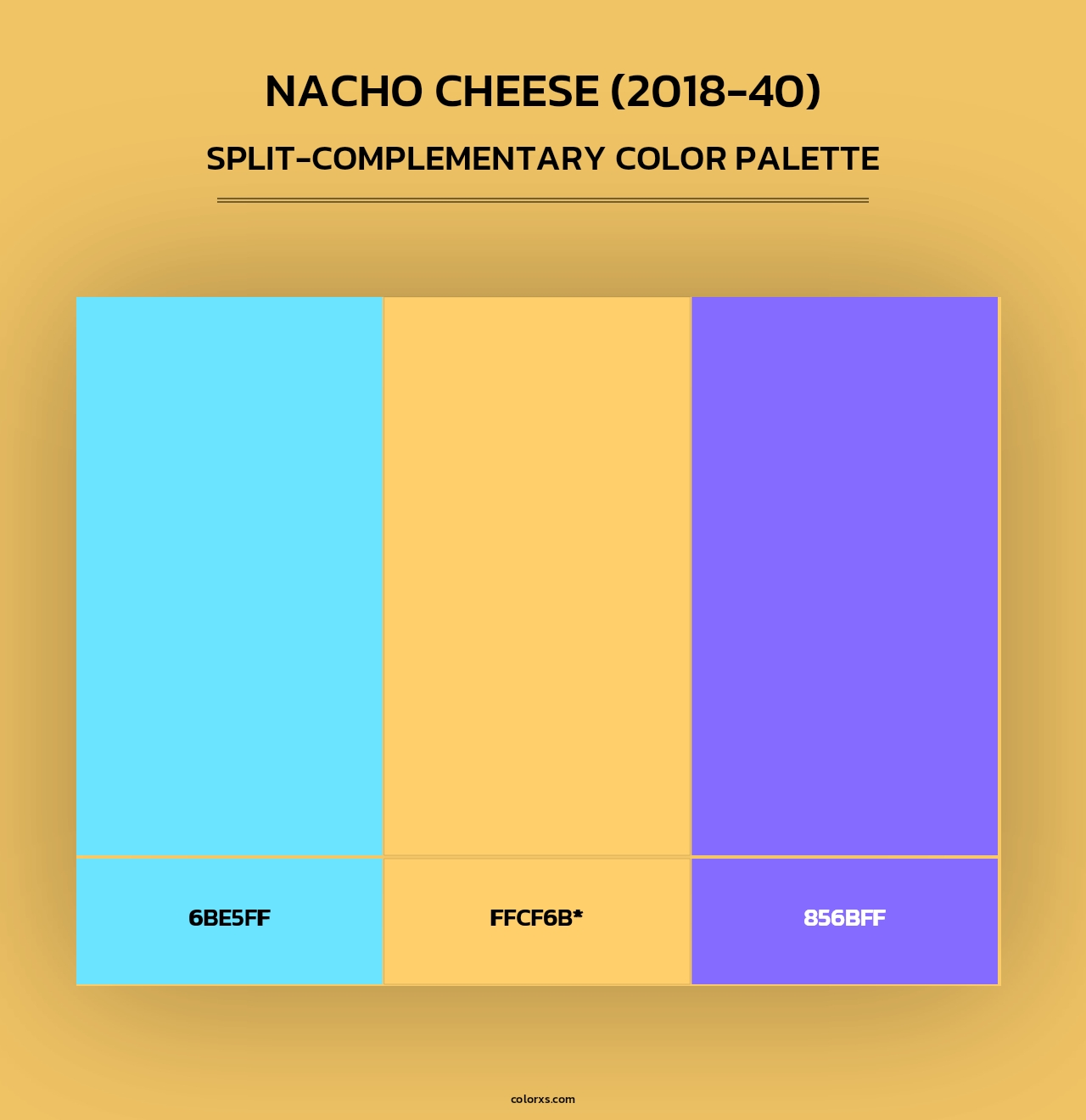 Nacho Cheese (2018-40) - Split-Complementary Color Palette