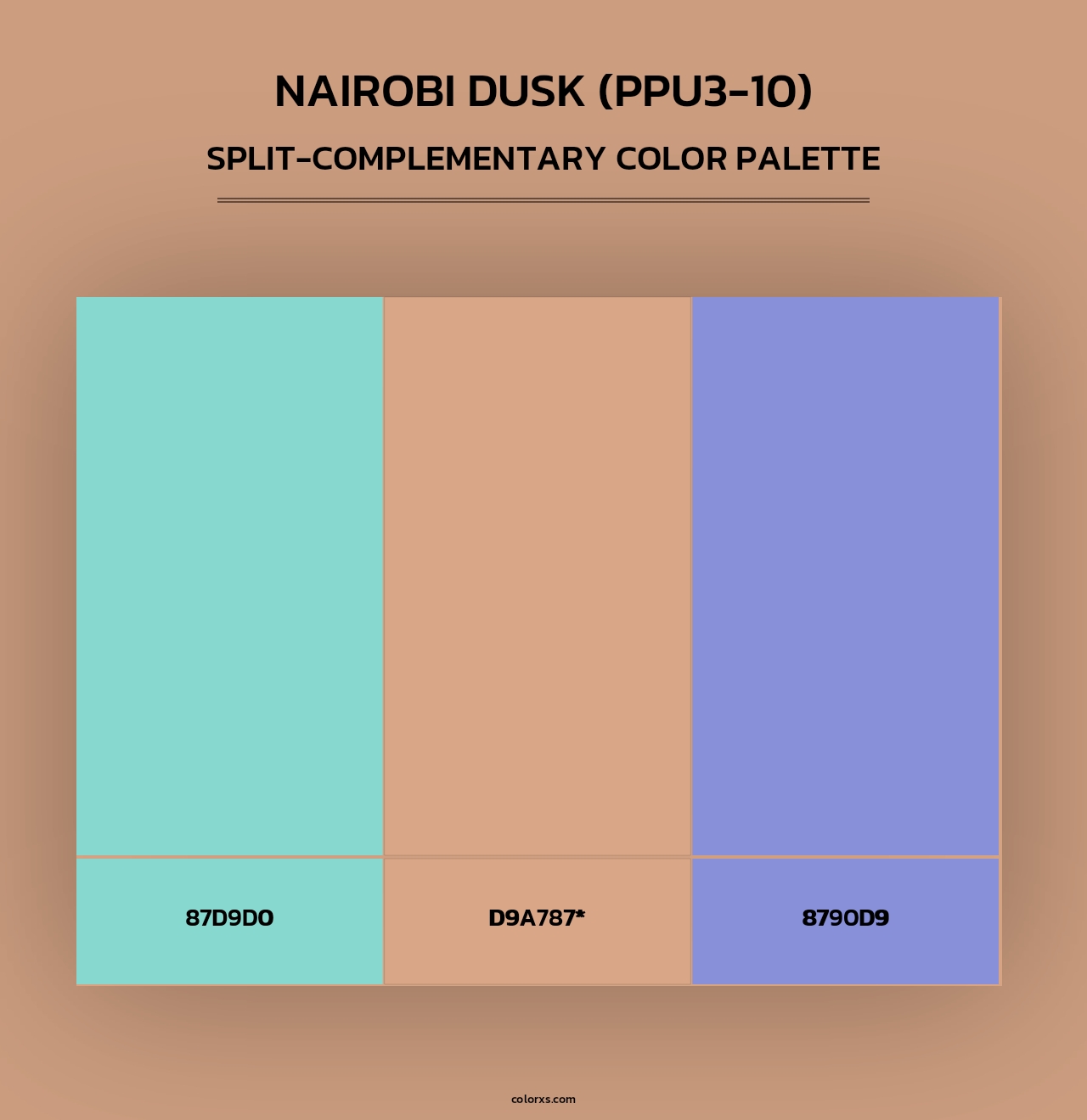 Nairobi Dusk (PPU3-10) - Split-Complementary Color Palette