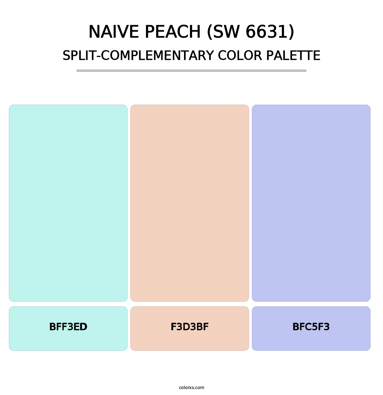 Naive Peach (SW 6631) - Split-Complementary Color Palette