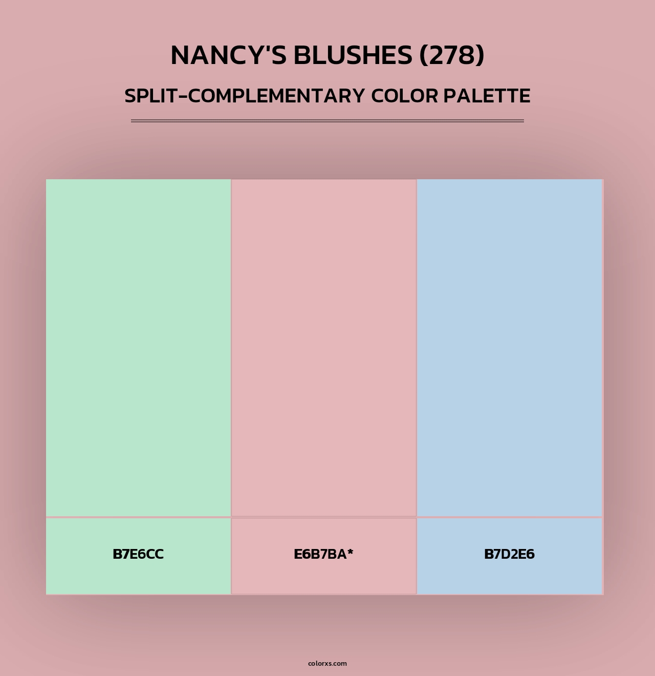 Nancy's Blushes (278) - Split-Complementary Color Palette