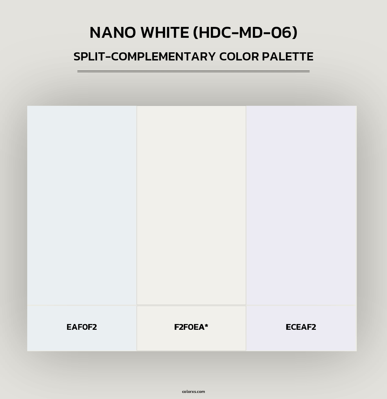 Nano White (HDC-MD-06) - Split-Complementary Color Palette