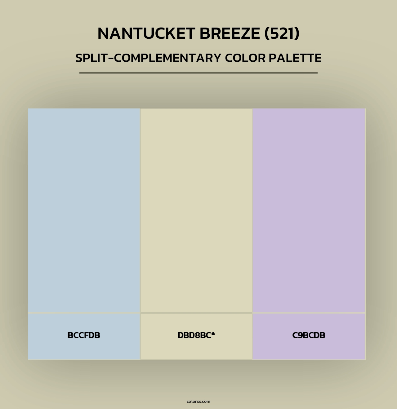 Nantucket Breeze (521) - Split-Complementary Color Palette