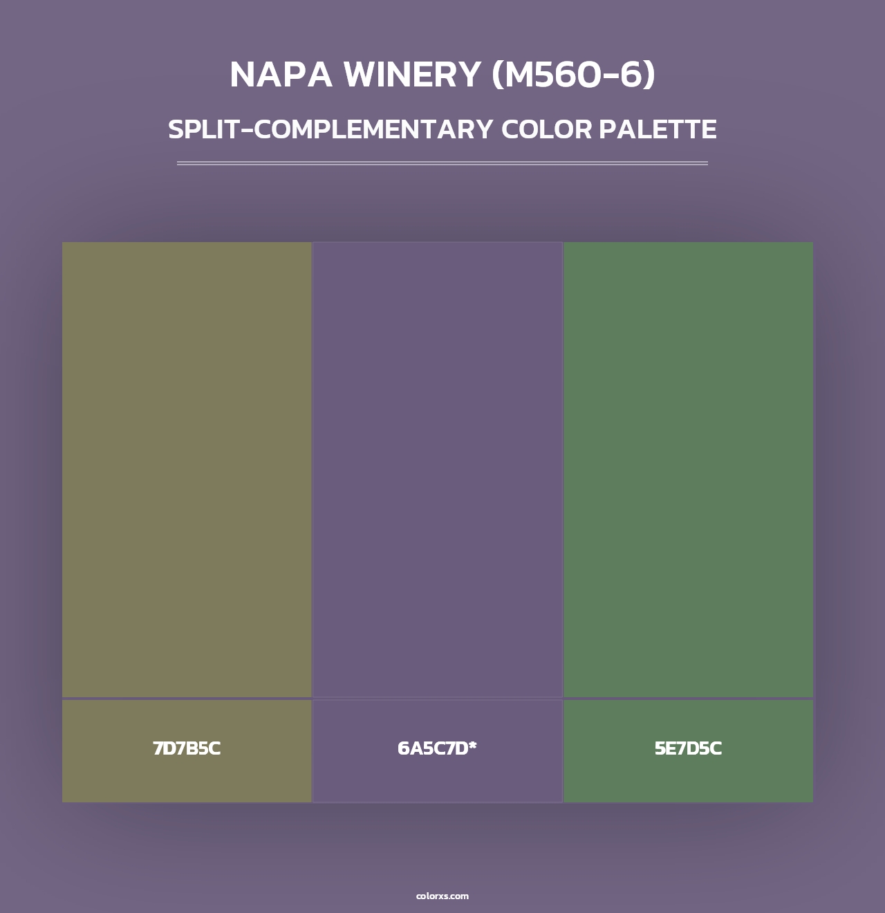 Napa Winery (M560-6) - Split-Complementary Color Palette