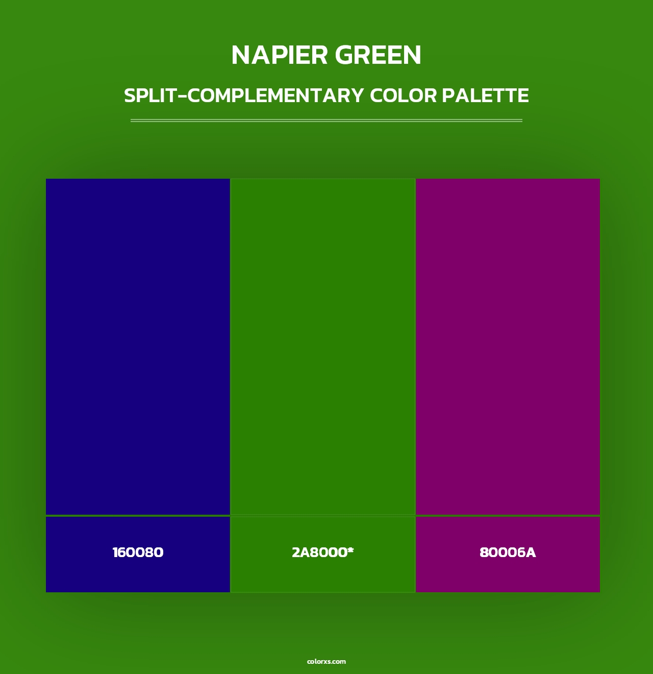 Napier Green - Split-Complementary Color Palette