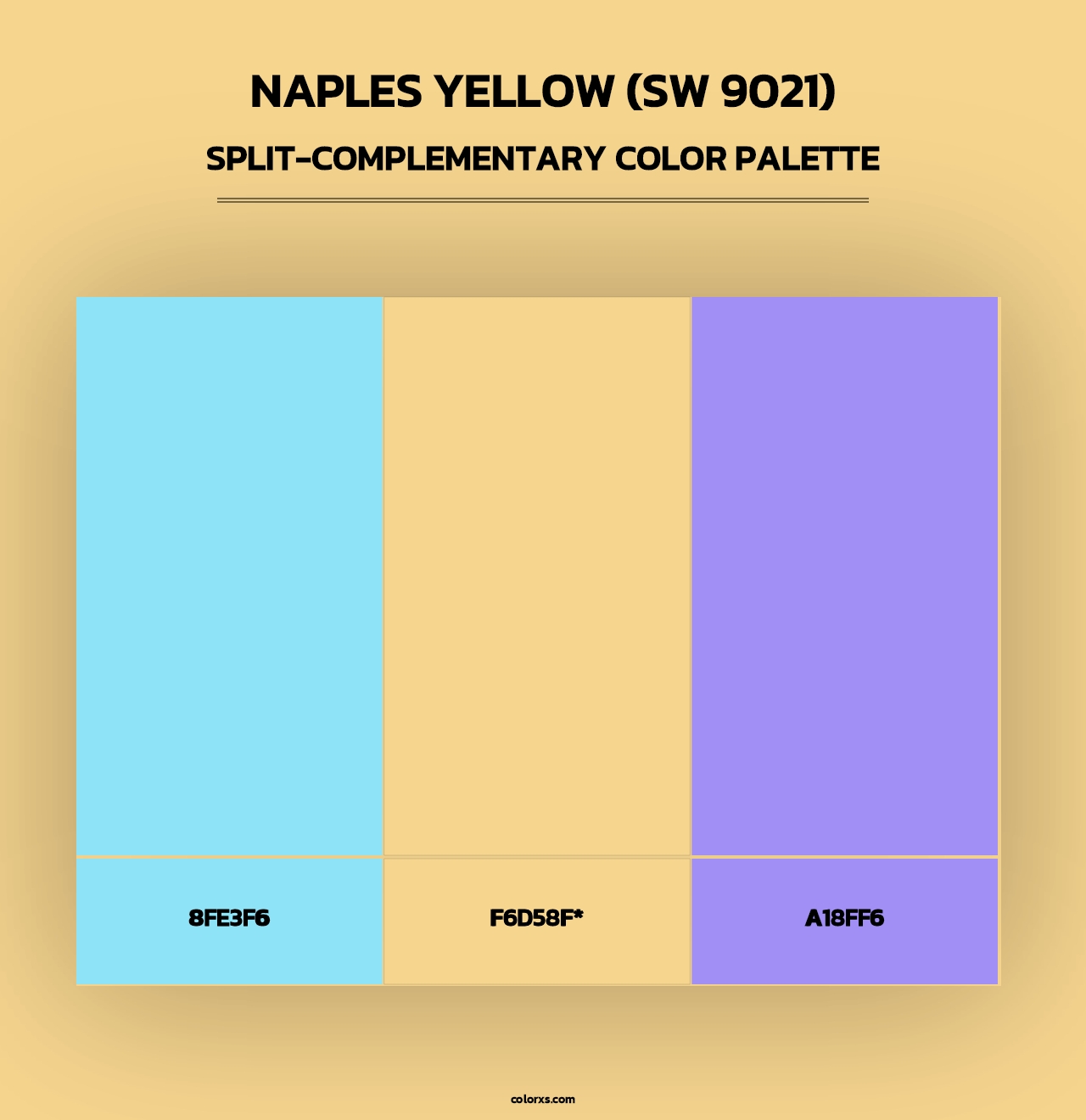 Naples Yellow (SW 9021) - Split-Complementary Color Palette