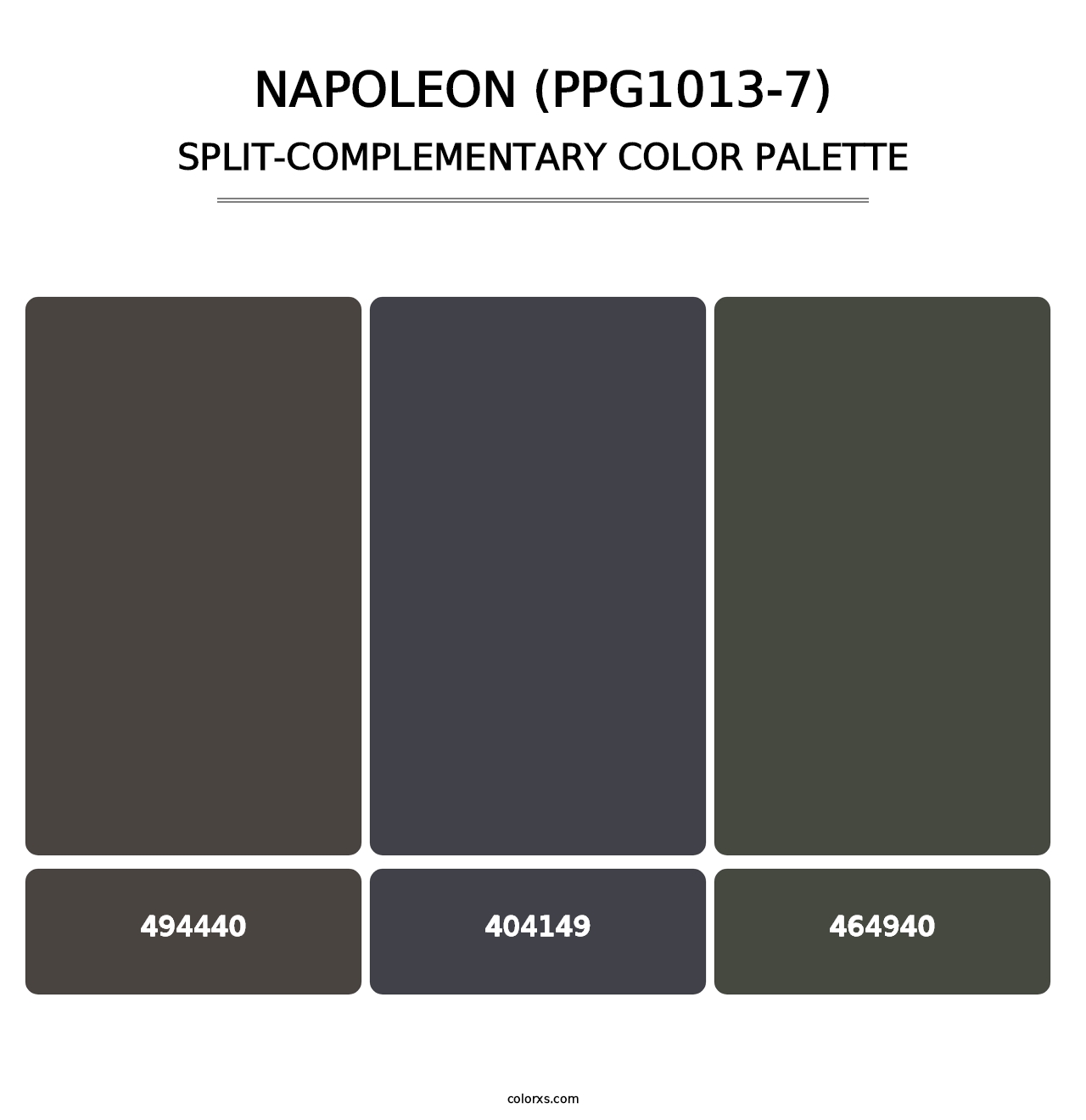 Napoleon (PPG1013-7) - Split-Complementary Color Palette